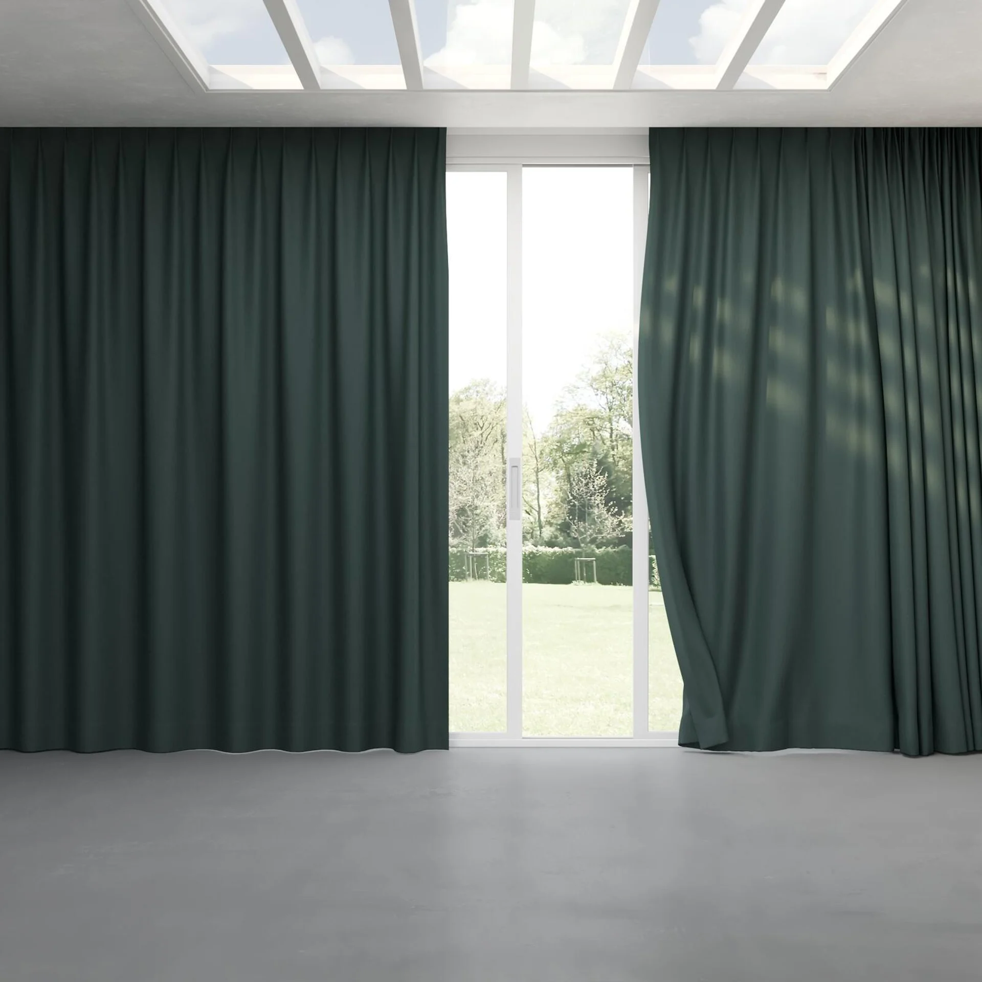 Full view of Eternal Pacific, pinch pleat