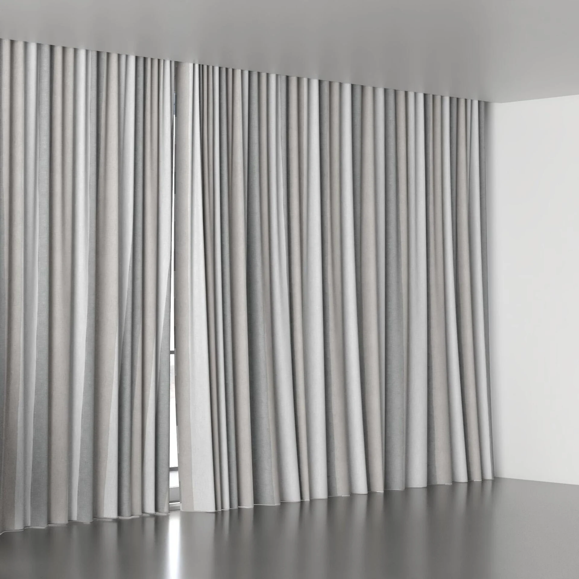Full view of Tully Aluminium, wave pleat