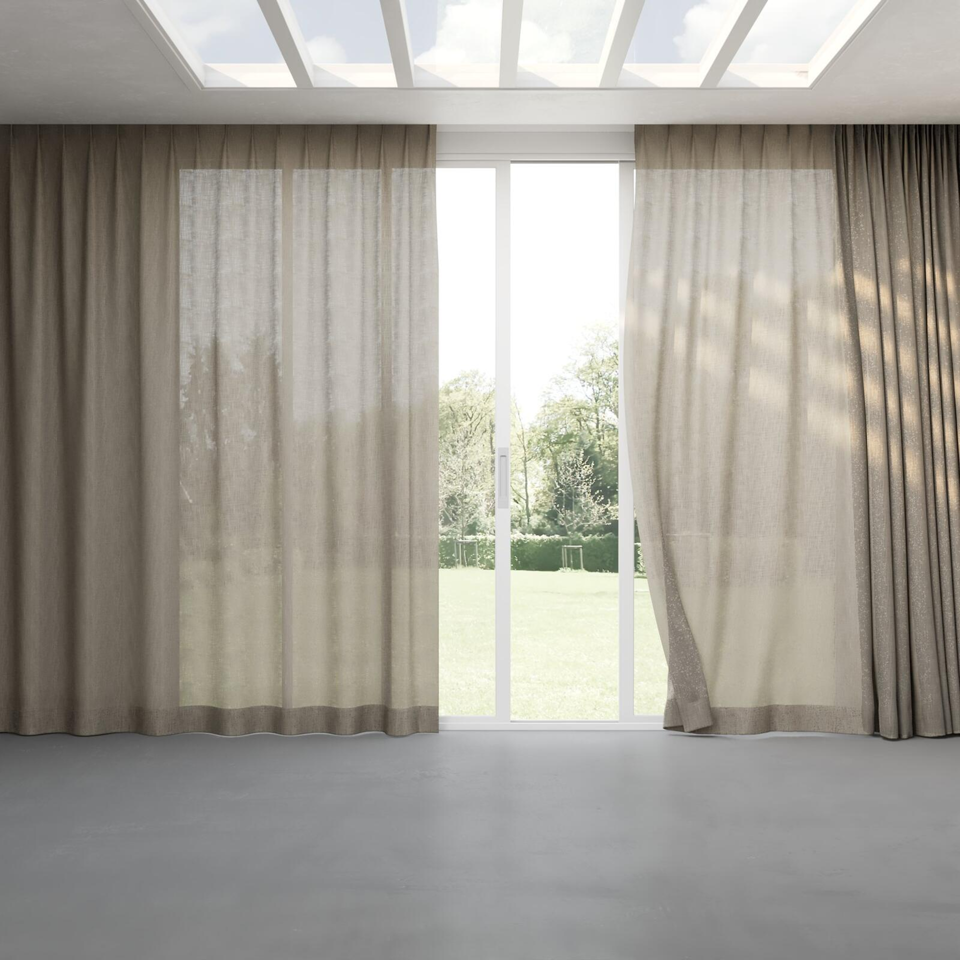 Full view of Motion Hemp, pinch pleat