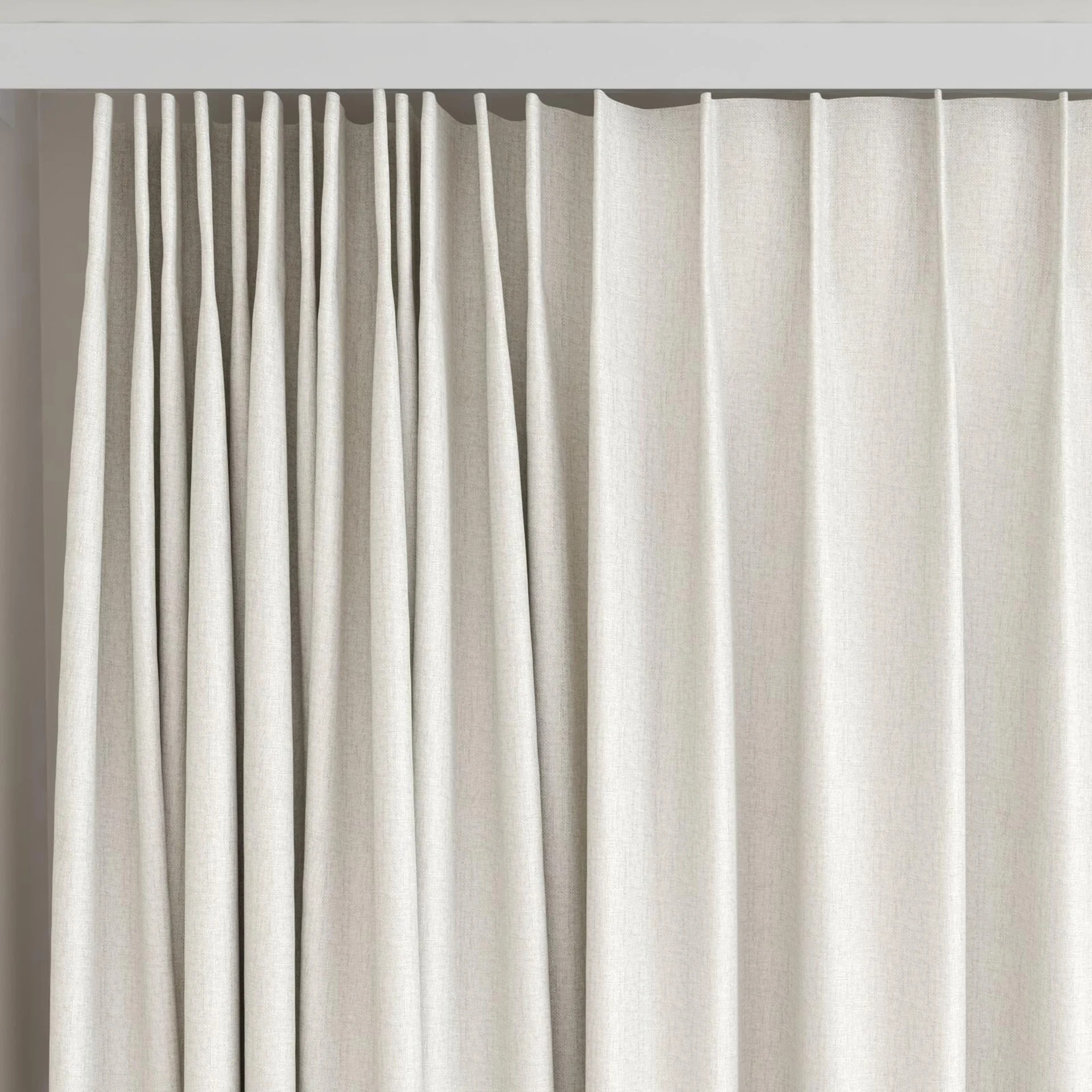 Top view of Retreat Blackout Beach, on curtain rail