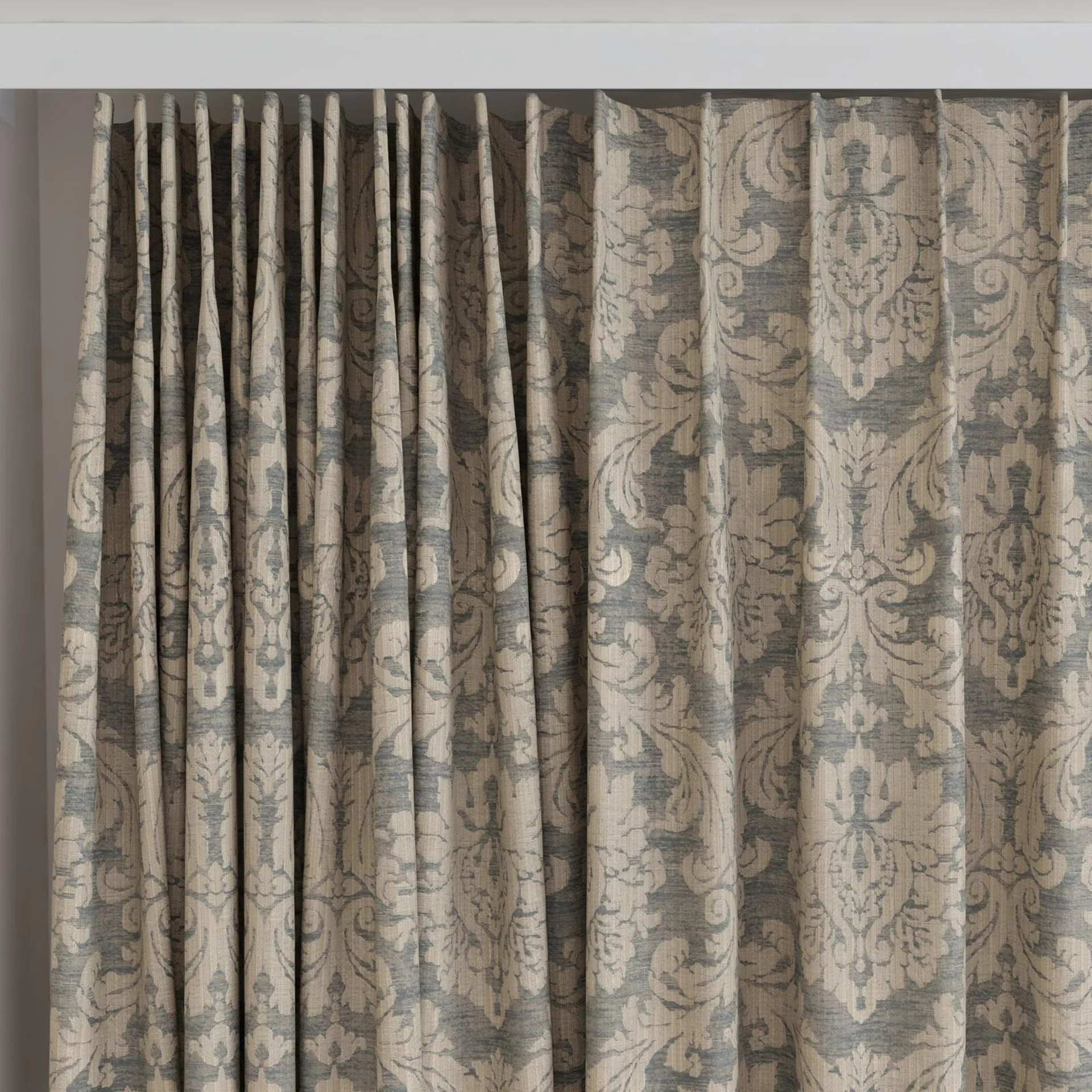Top view of Damian Plaza, on curtain rail