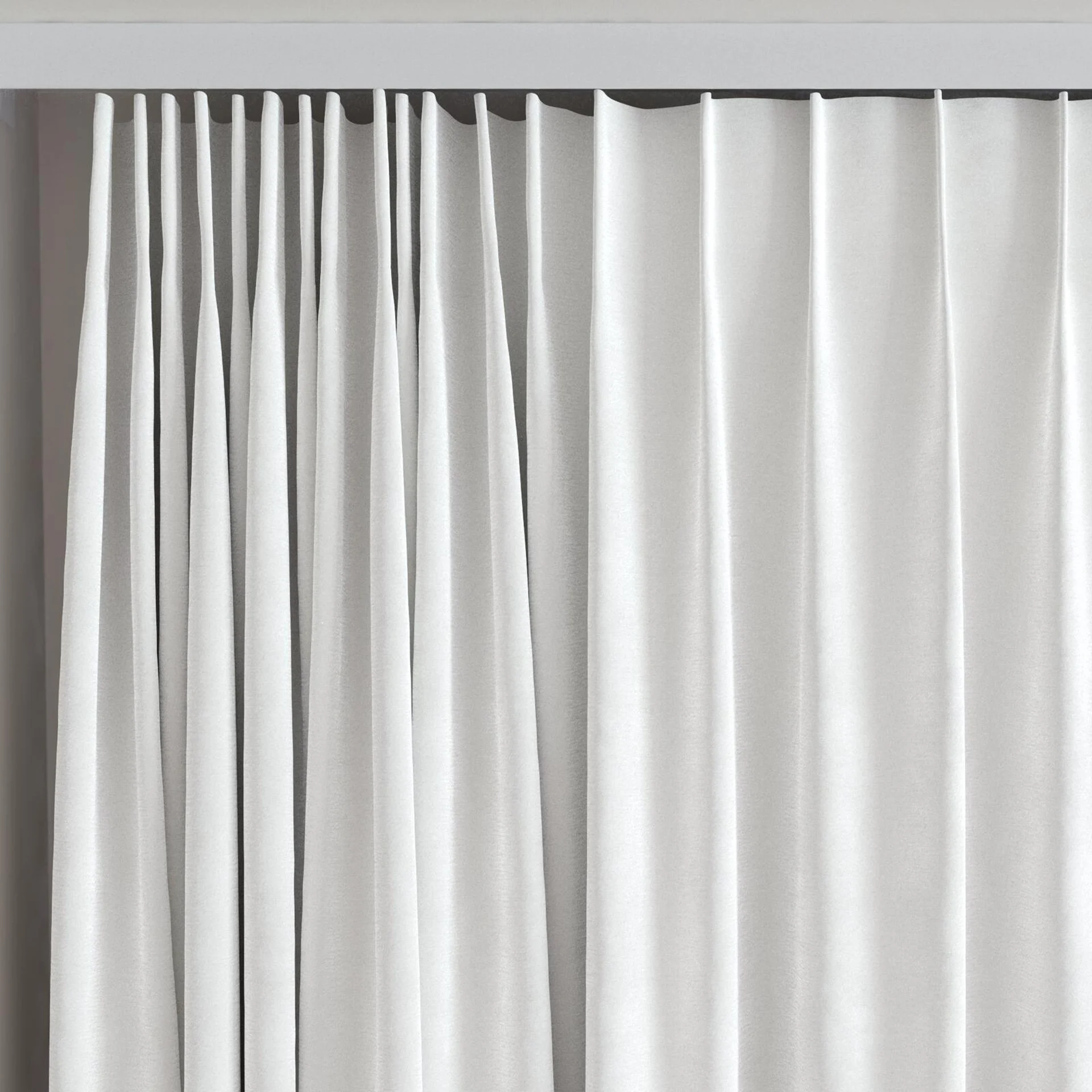 Top view of Geneva Swan, on curtain rail