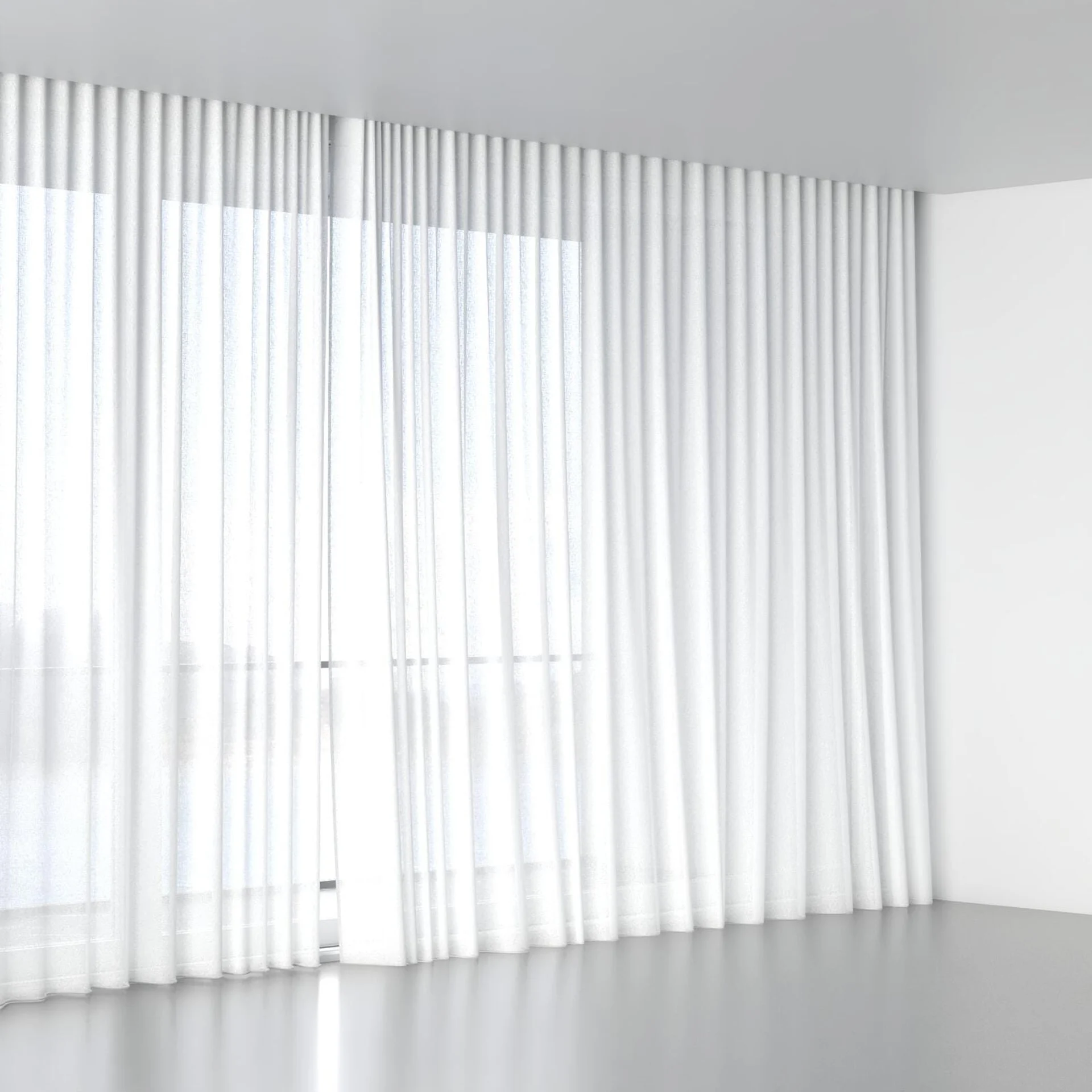 Full view of Mindful Blanc, wave pleat