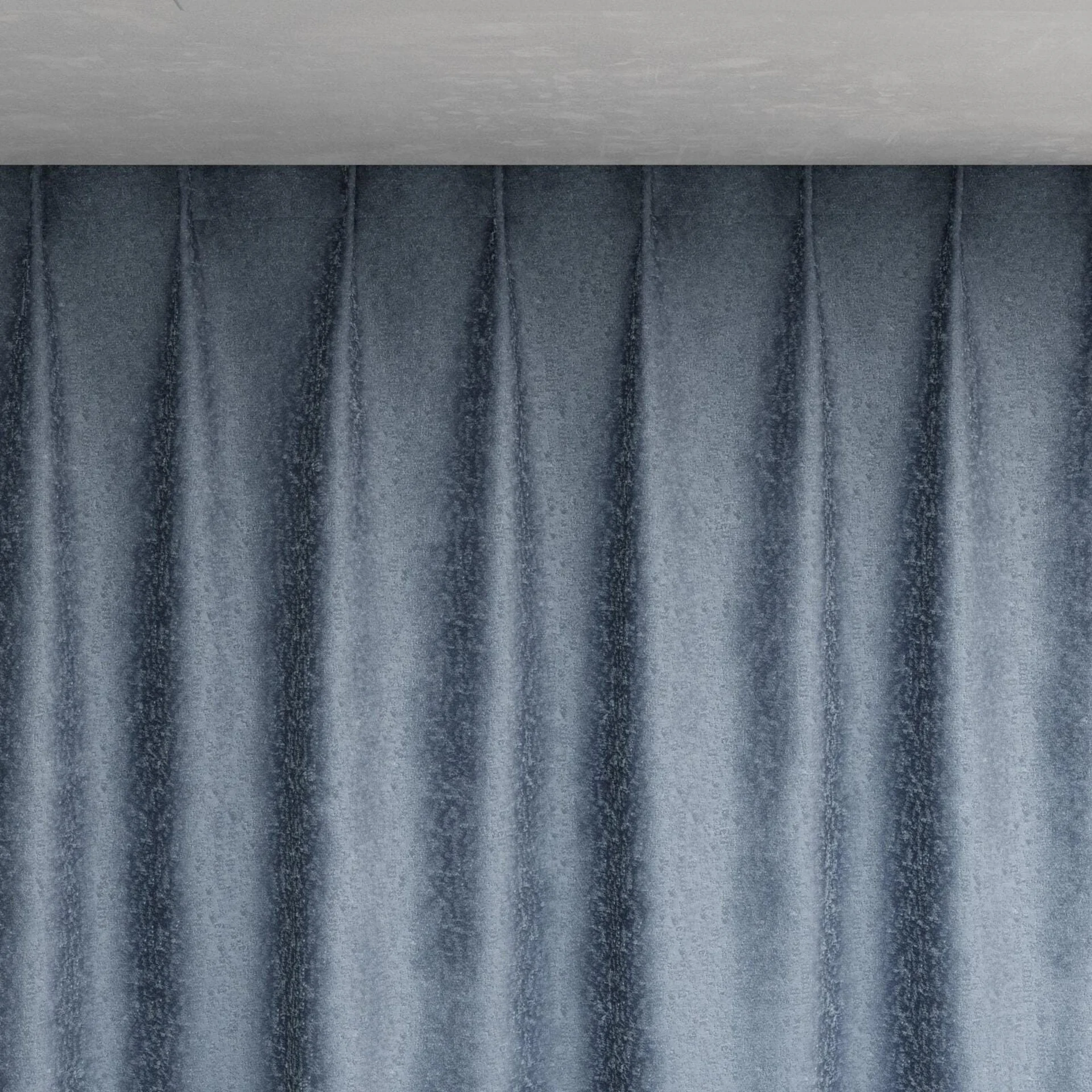 Top view of Brigadier Storm, pinch pleat