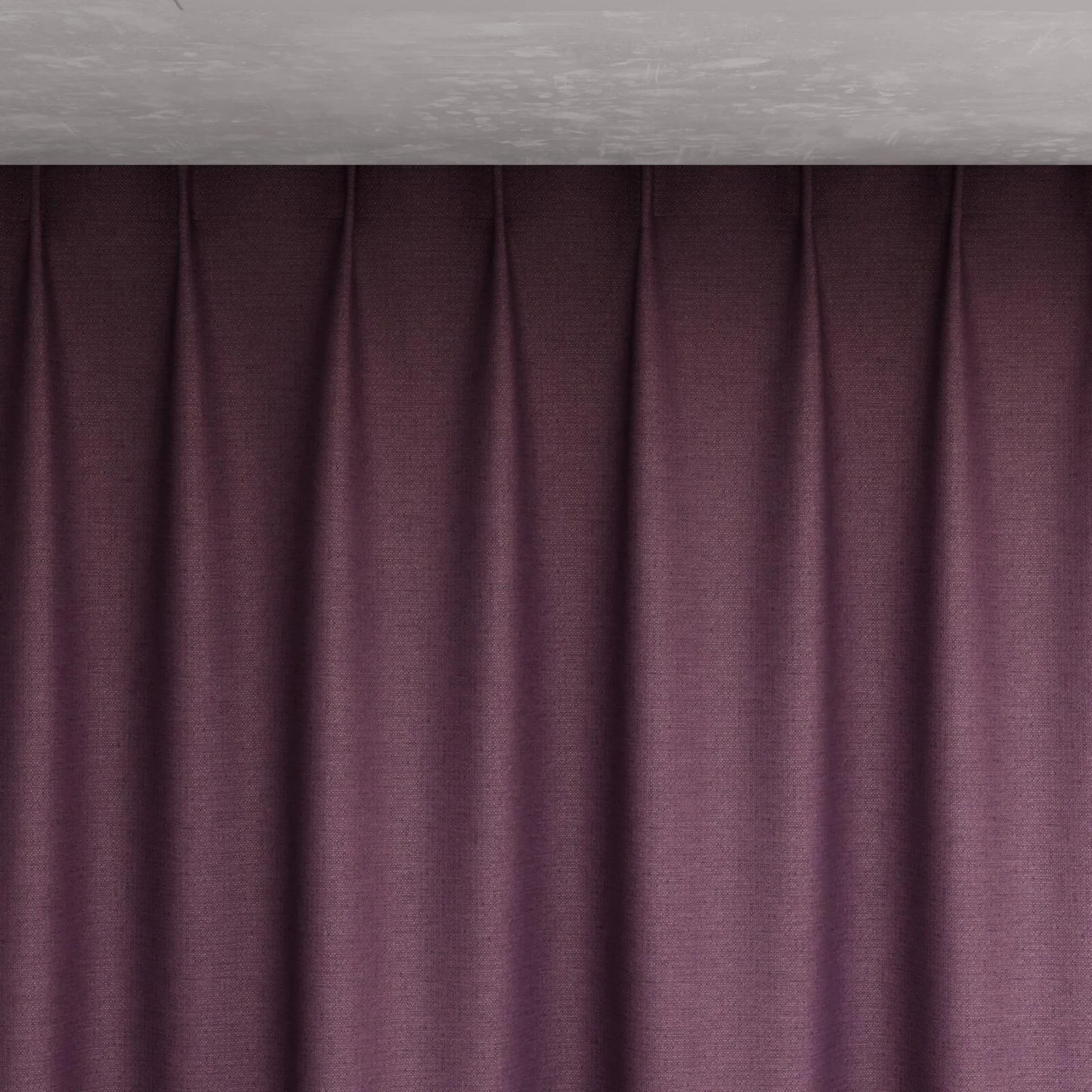 Top view of Bravo Amethyst, pinch pleat