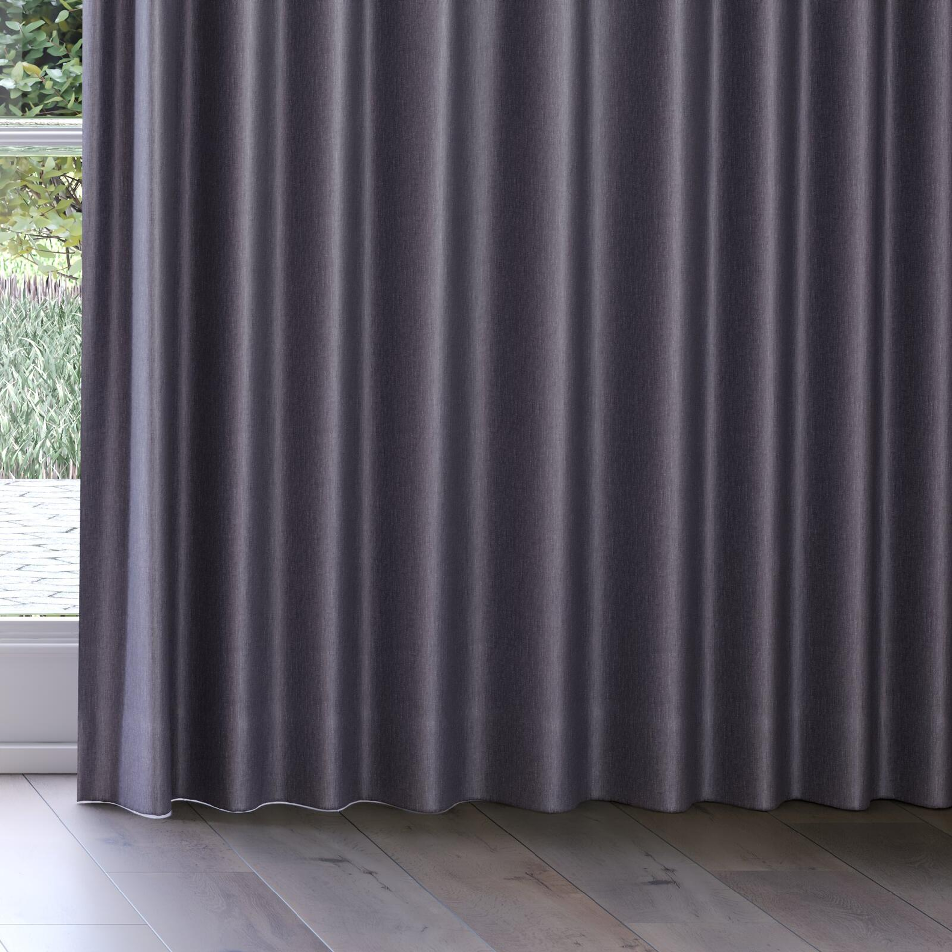Bottom view of Bavaria Plum, on curtain rail