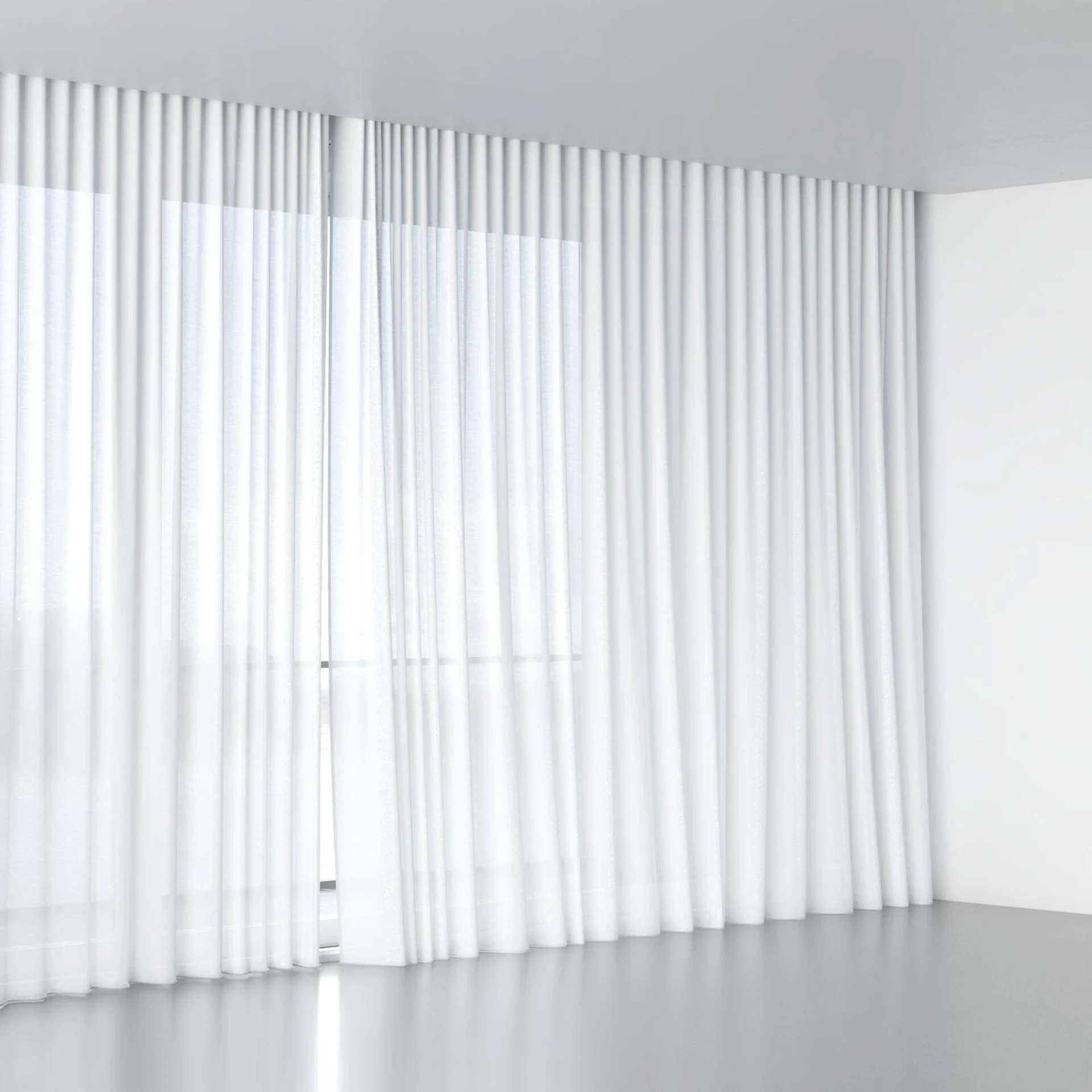 Full view of Kite Mist, wave pleat