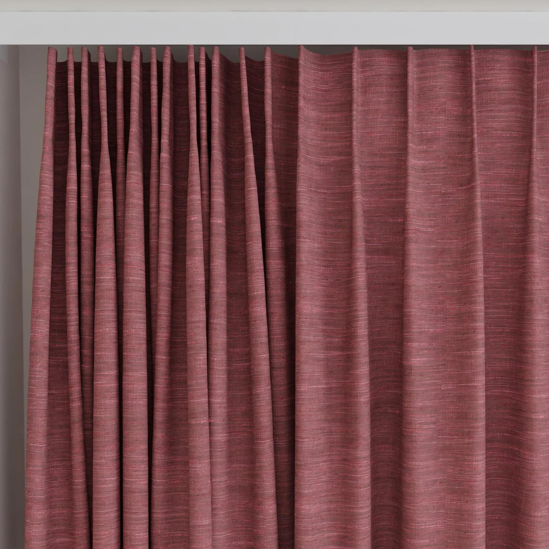 Top view of Venus Lotus, on curtain rail