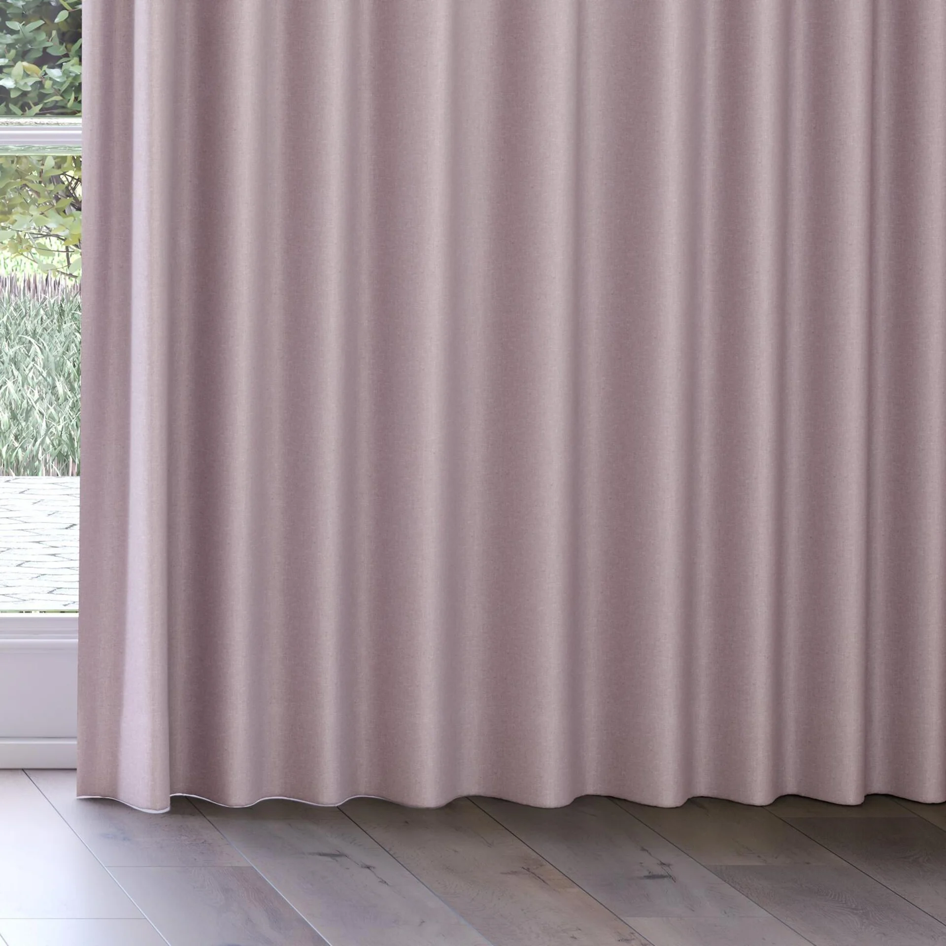 Bottom view of Re Delis Petal, on curtain rail