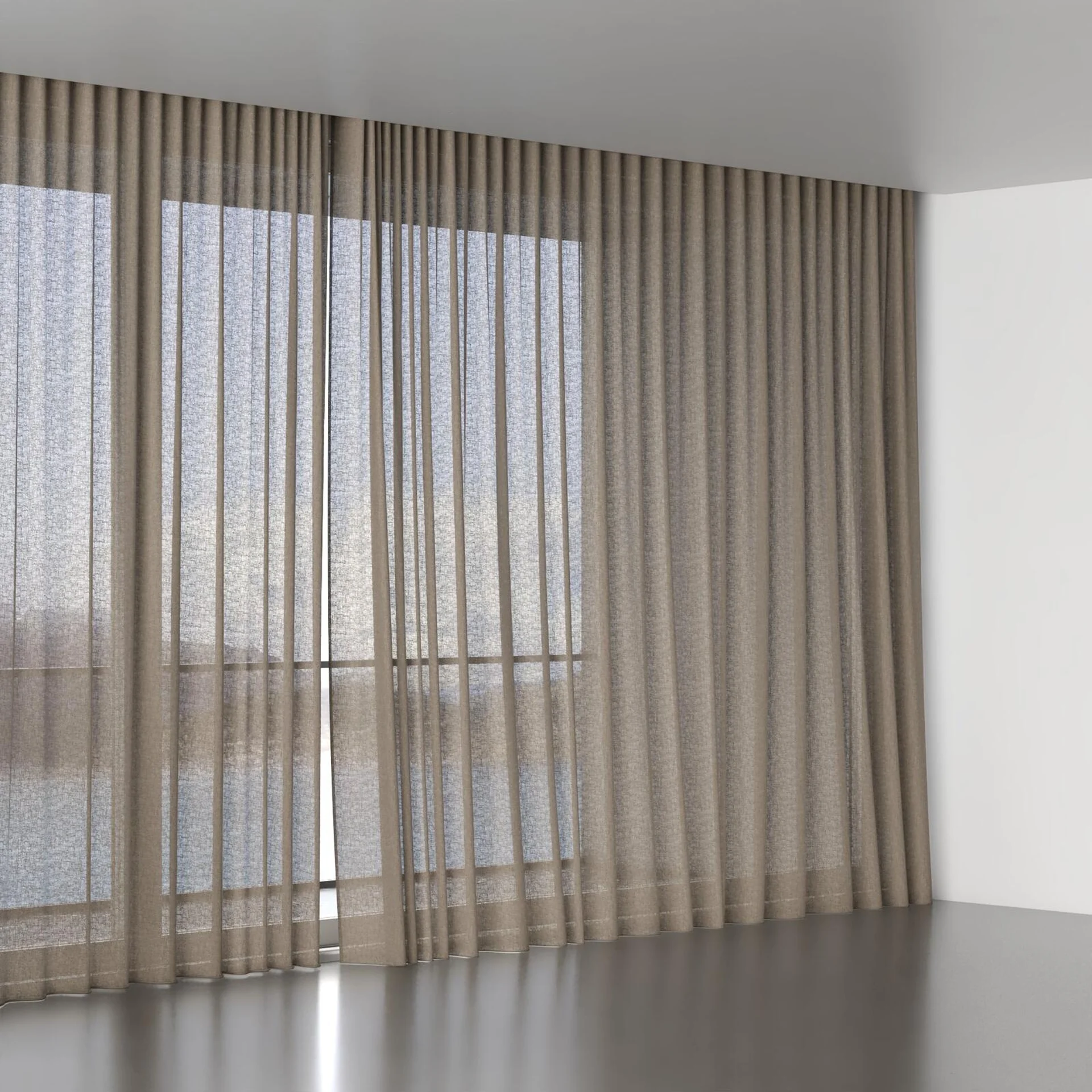 Full view of Shoji Silt, wave pleat