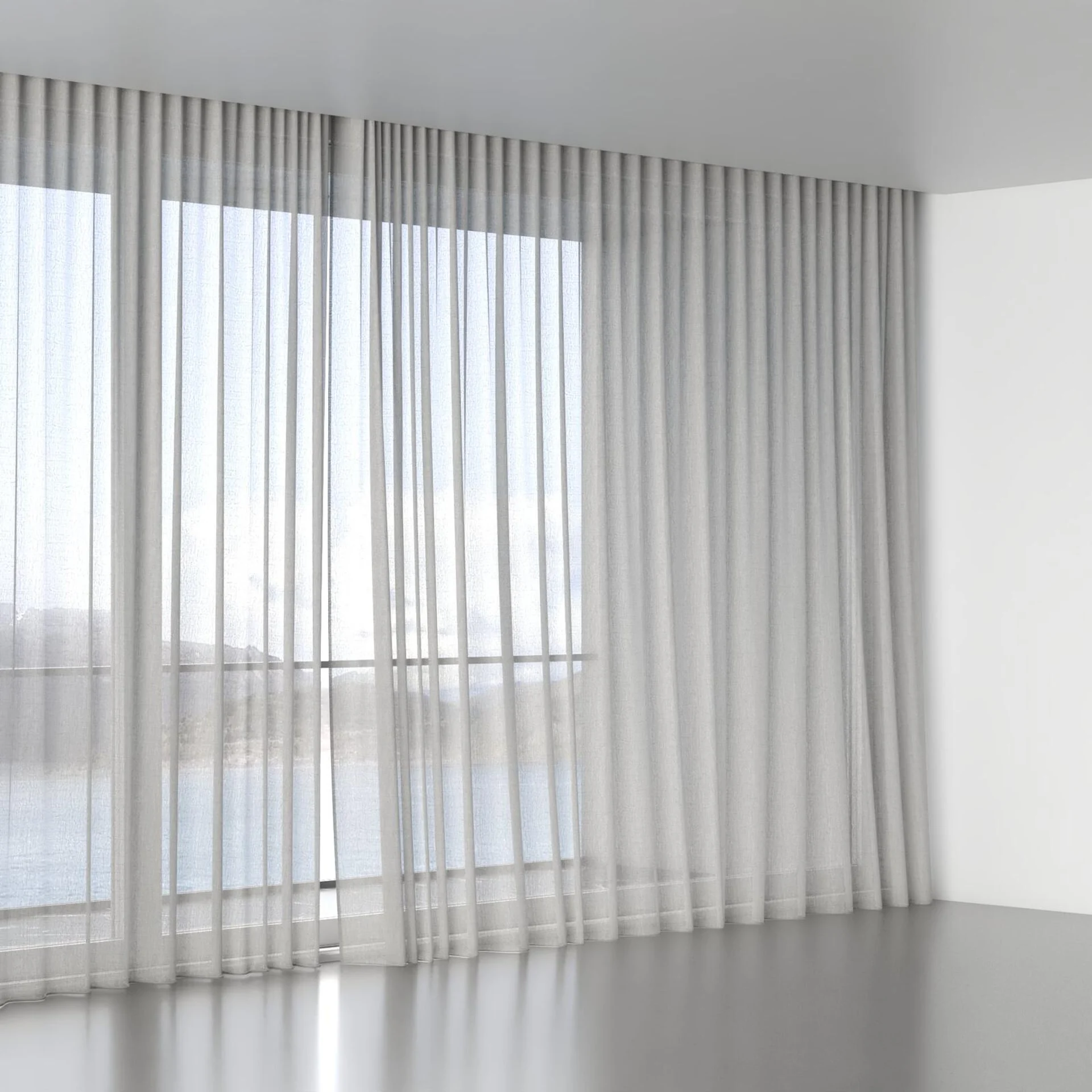 Full view of Illusion Frost, wave pleat