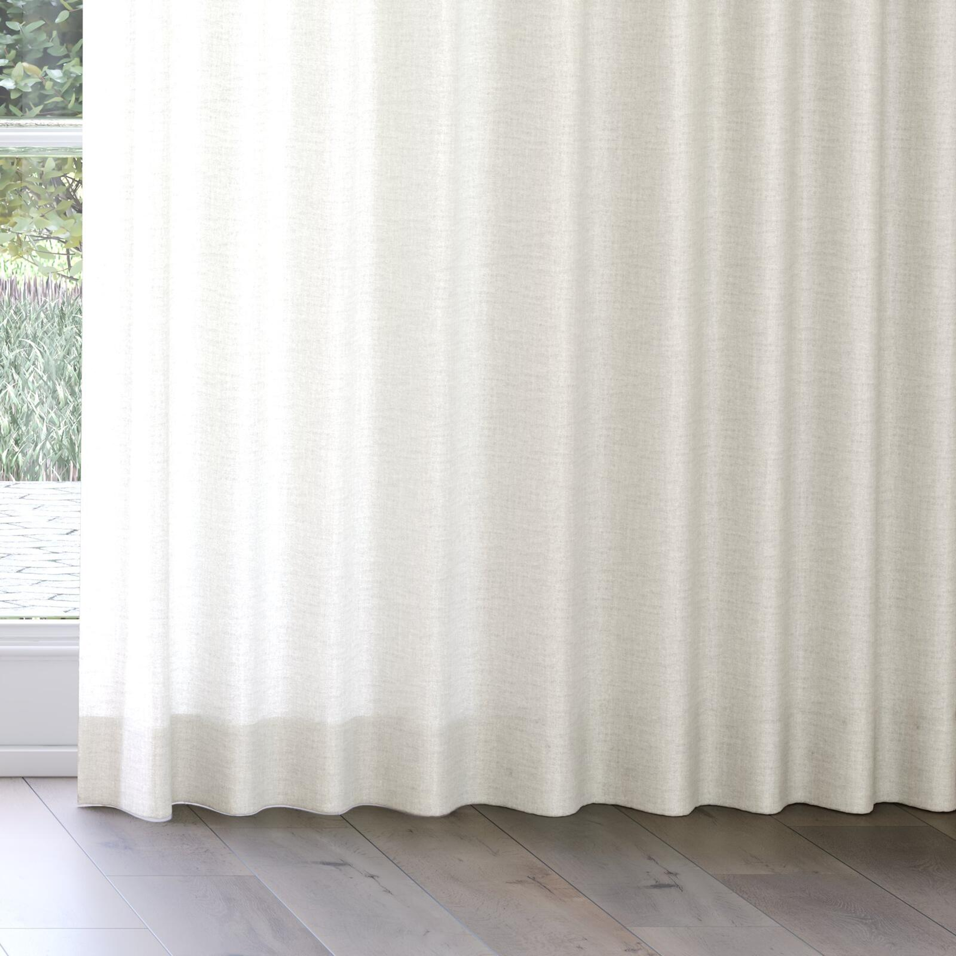 Bottom view of Motion Wool, on curtain rail