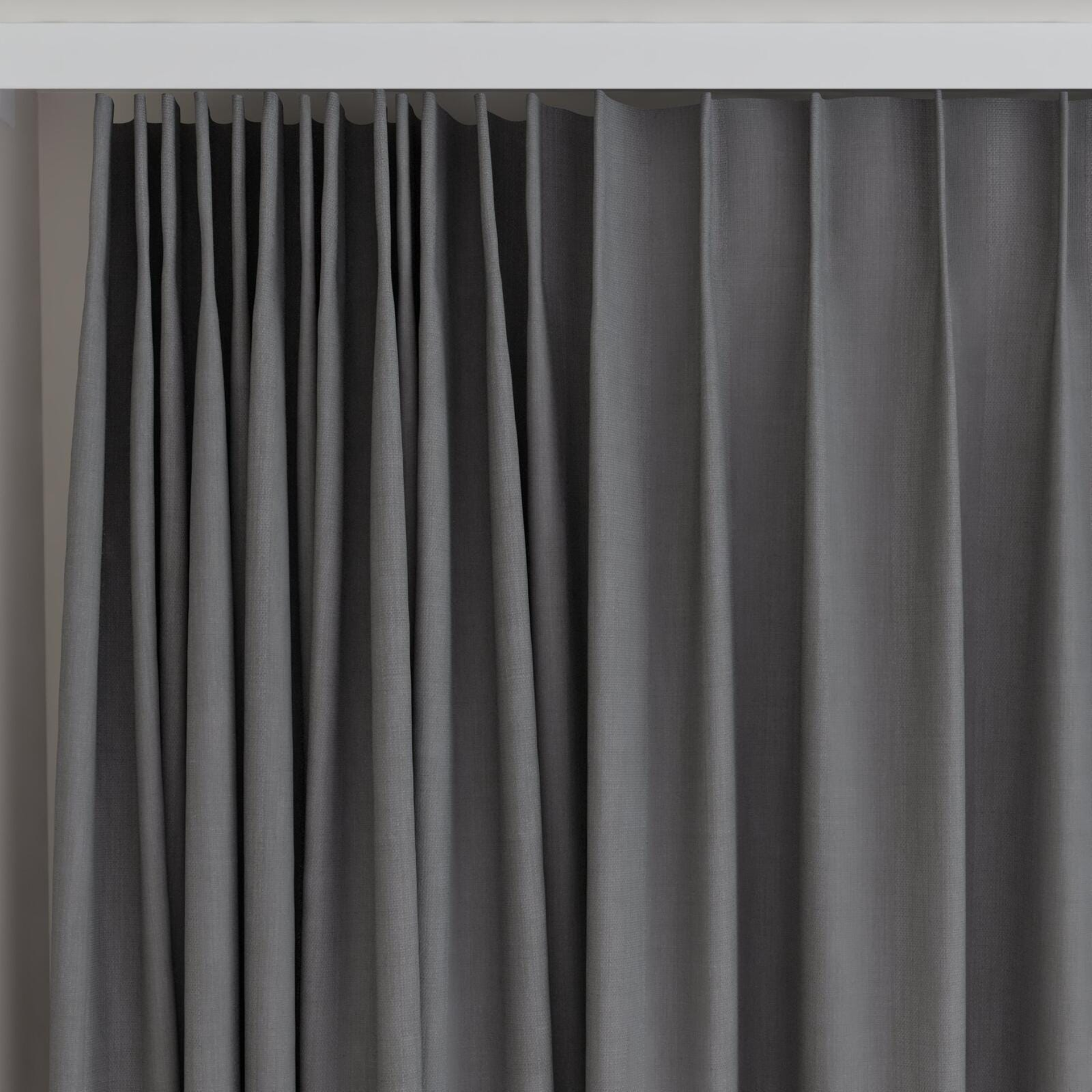 Top view of Tasman UC Graphite, on curtain rail
