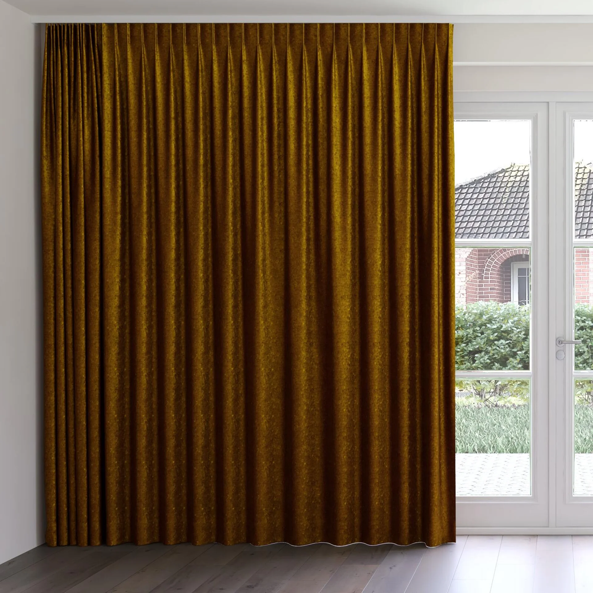 Front view of Opera Harvest, on curtain rail