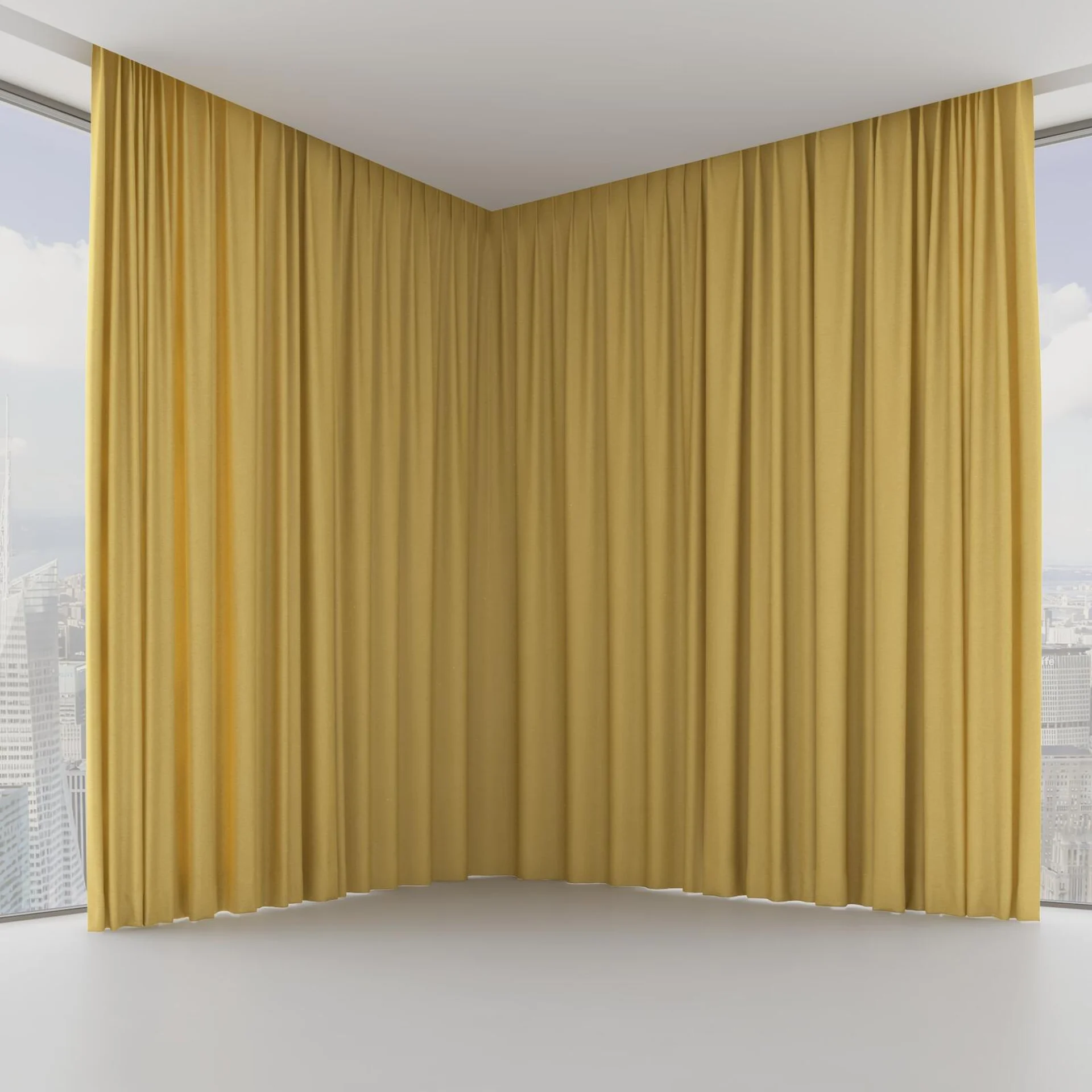 Front view of Colourwash Eco Gold, on hidden rail