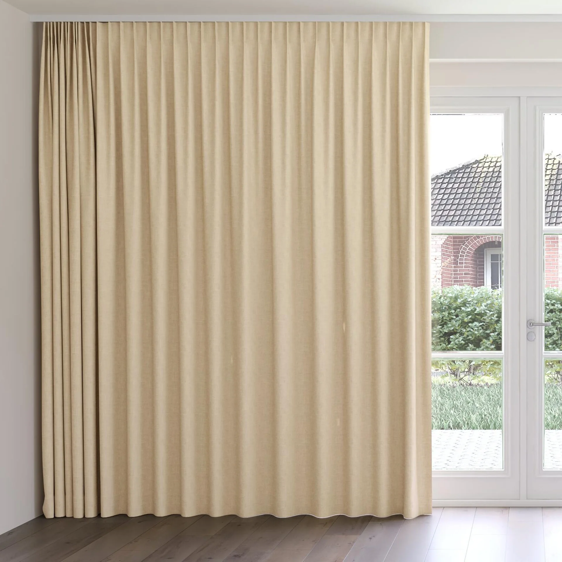 Front view of Mauritius Papyrus, on curtain rail