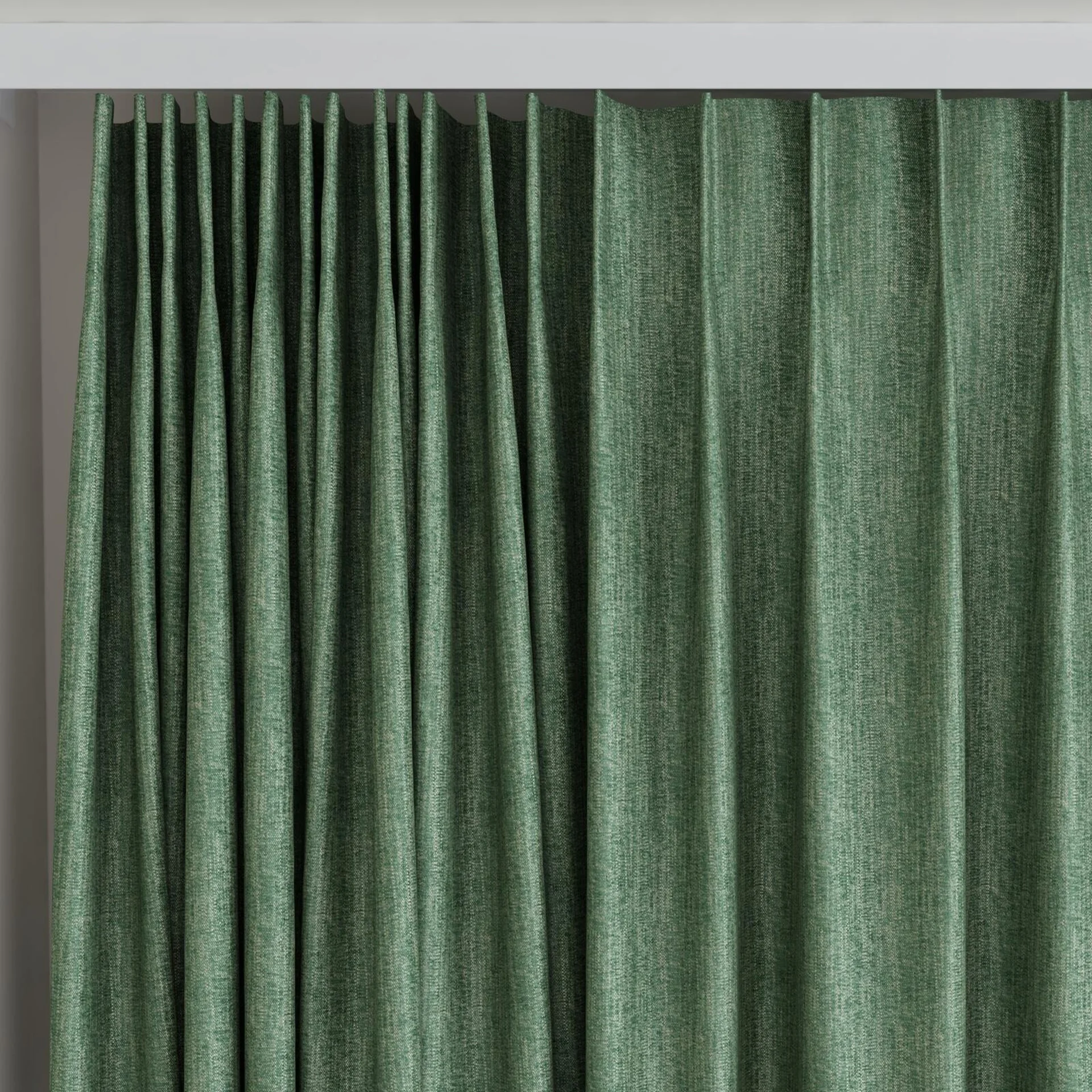 Top view of Trezor Bottle, on curtain rail