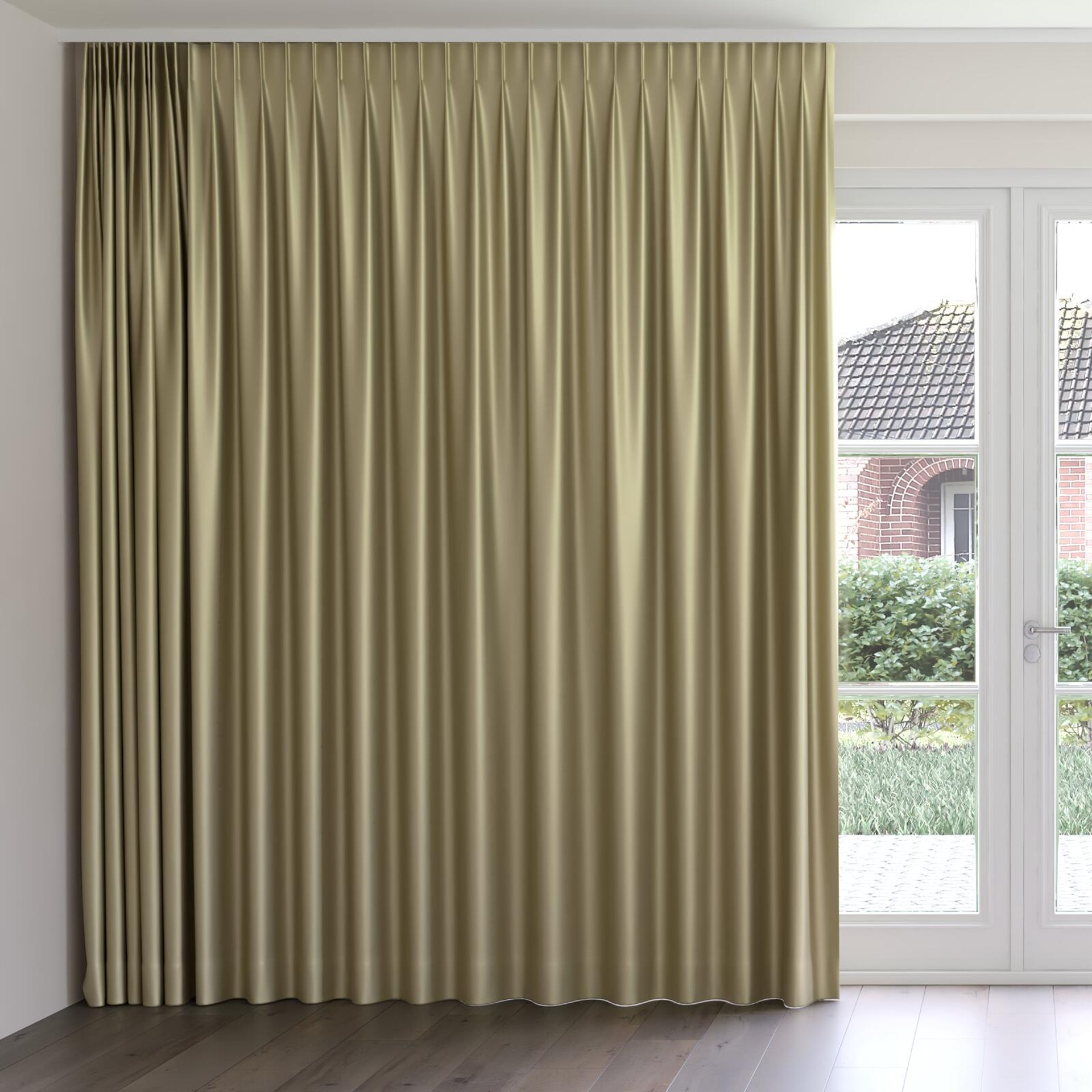 Front view of North Face Buff, on curtain rail