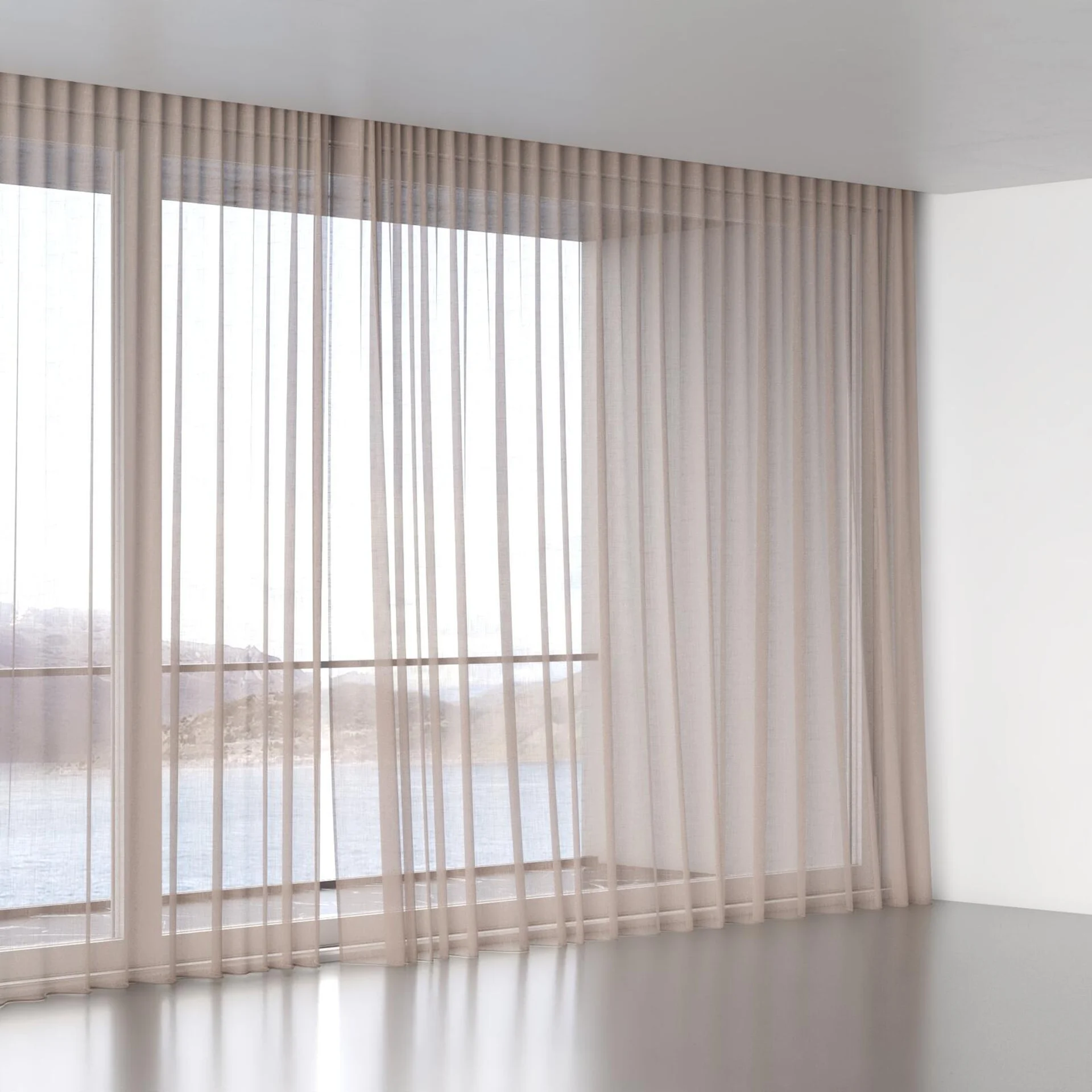 Full view of Kumo Recycled Blush, wave pleat