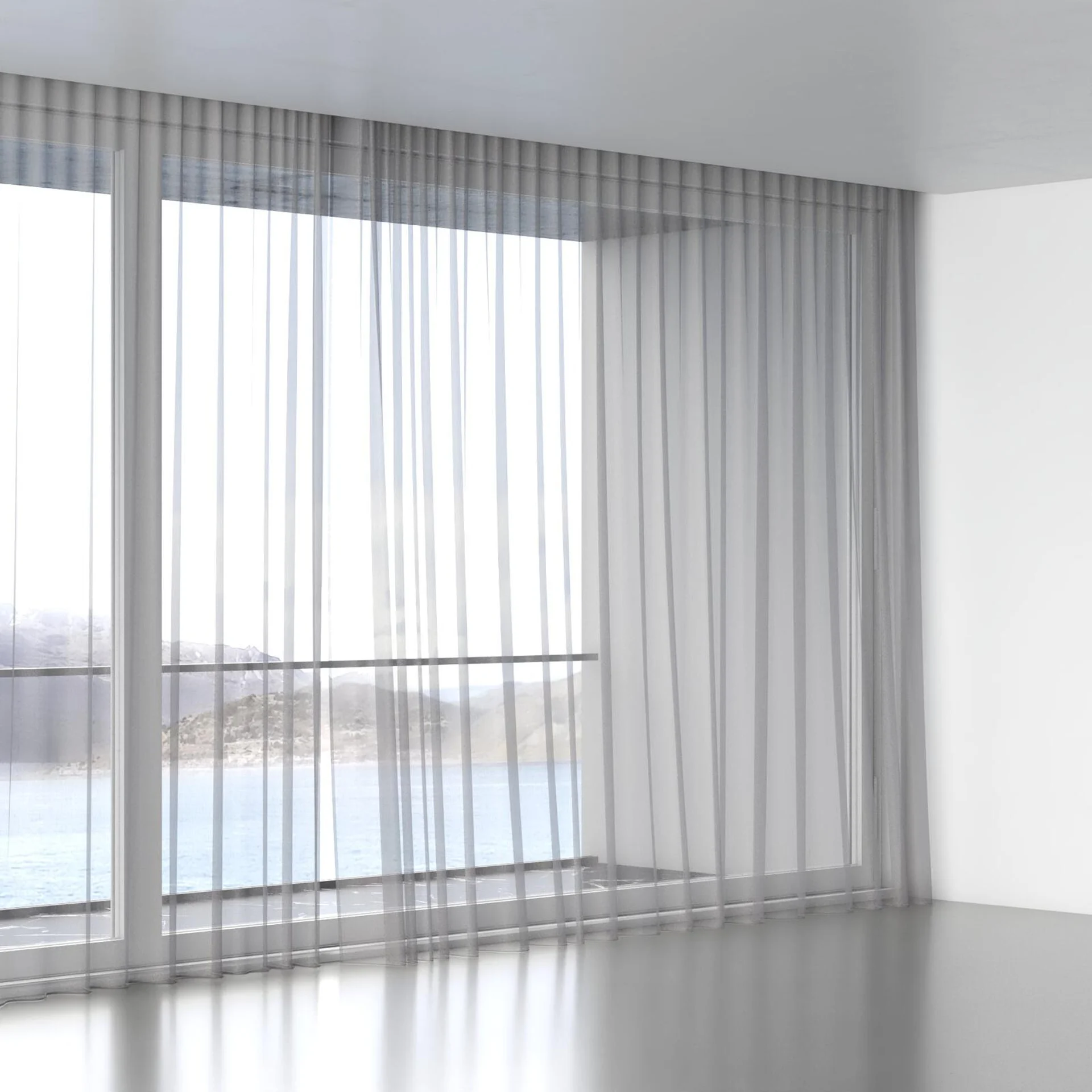 Full view of Malaga Smoke, wave pleat