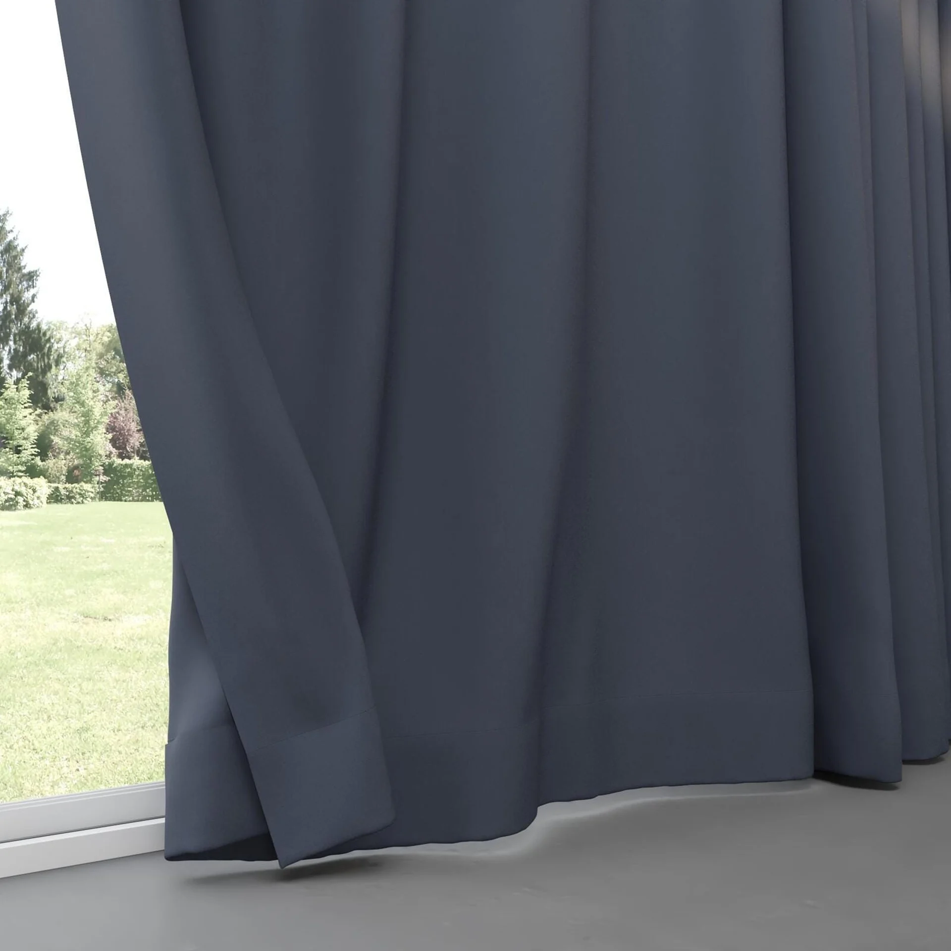 Bottom view of Quantum FR Navy, pinch pleat