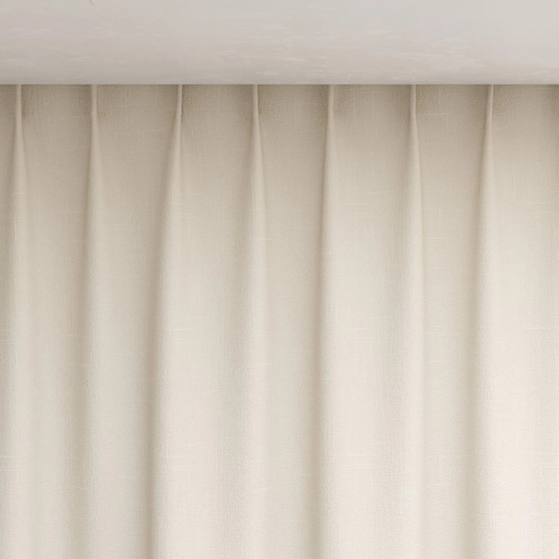 Top view of Cavalry Ivory, pinch pleat