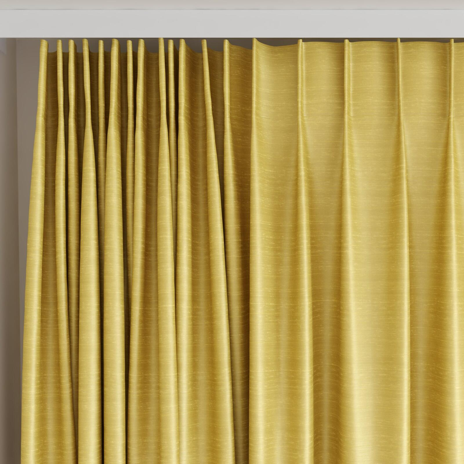 Top view of Silky Freesia, on curtain rail