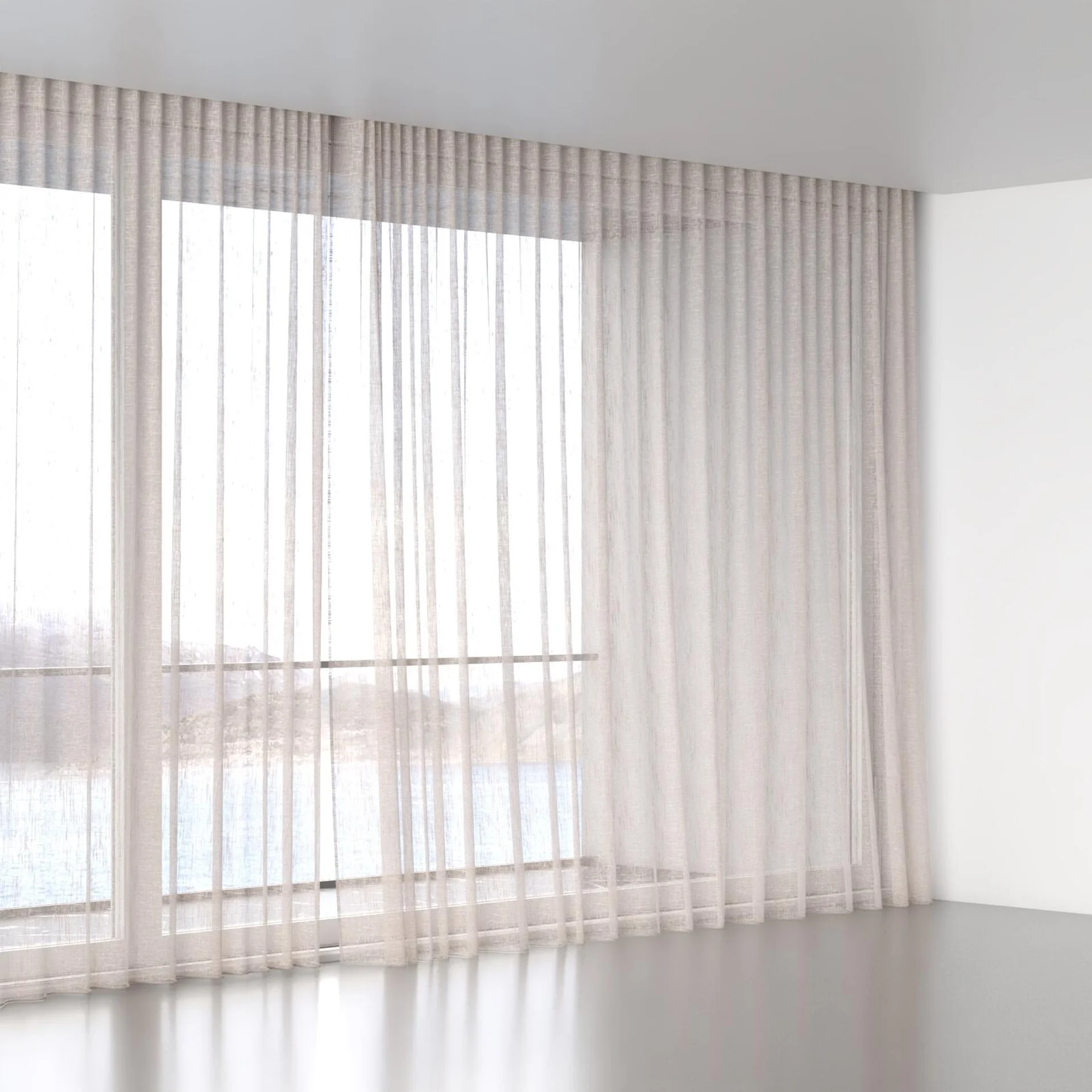 Full view of Beech Blush, wave pleat