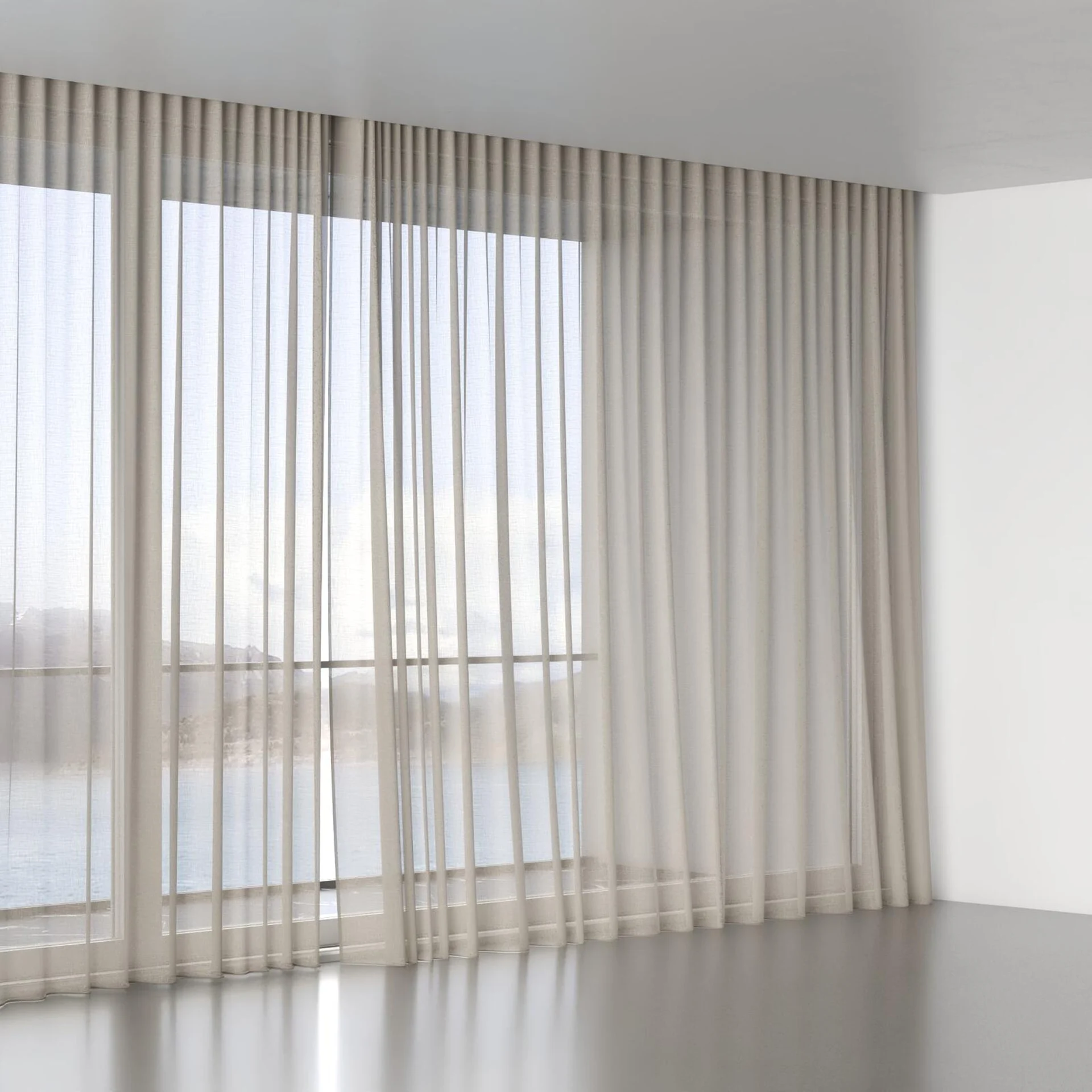 Full view of Uno Biscuit, wave pleat