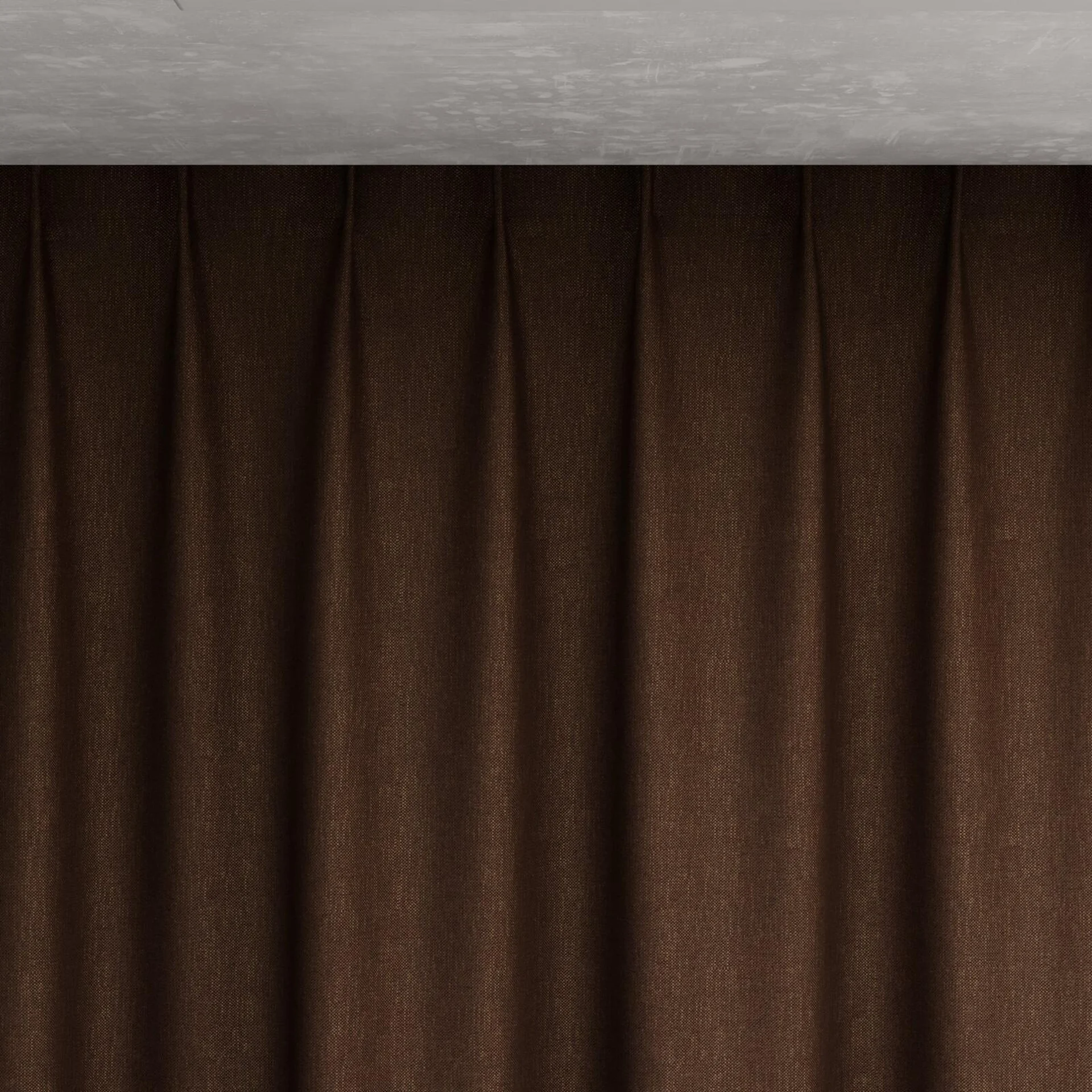 Top view of Bronco Cocoa, pinch pleat