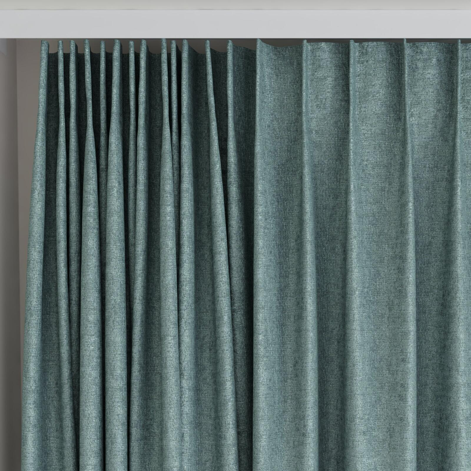 Top view of Monsieur Mineral, on curtain rail