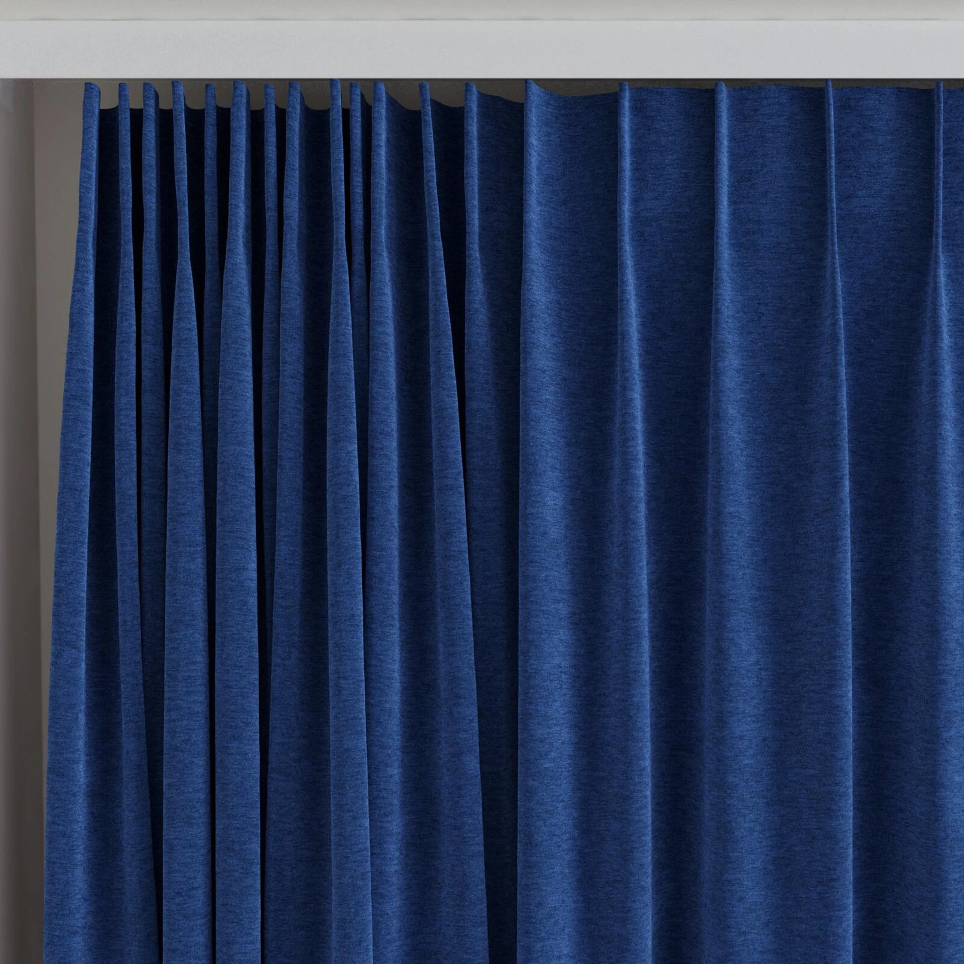 Top view of Geneva Cobalt, on curtain rail