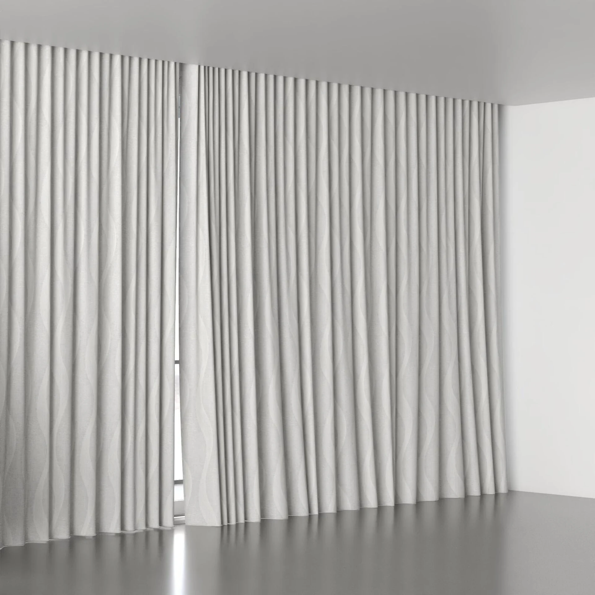 Full view of Paramount Ivory, wave pleat