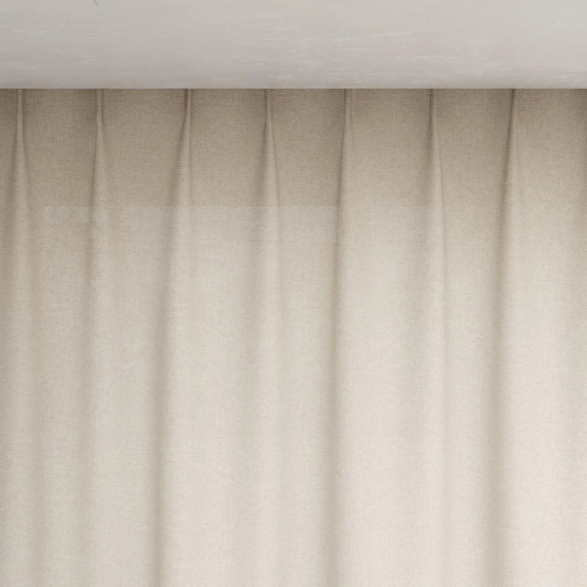 Top view of Envoy 2 Almond 320cm, pinch pleat