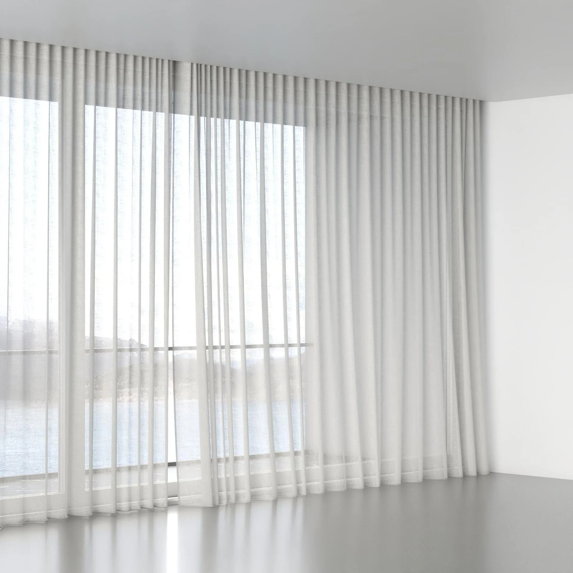 Full view of Statement Sand, wave pleat