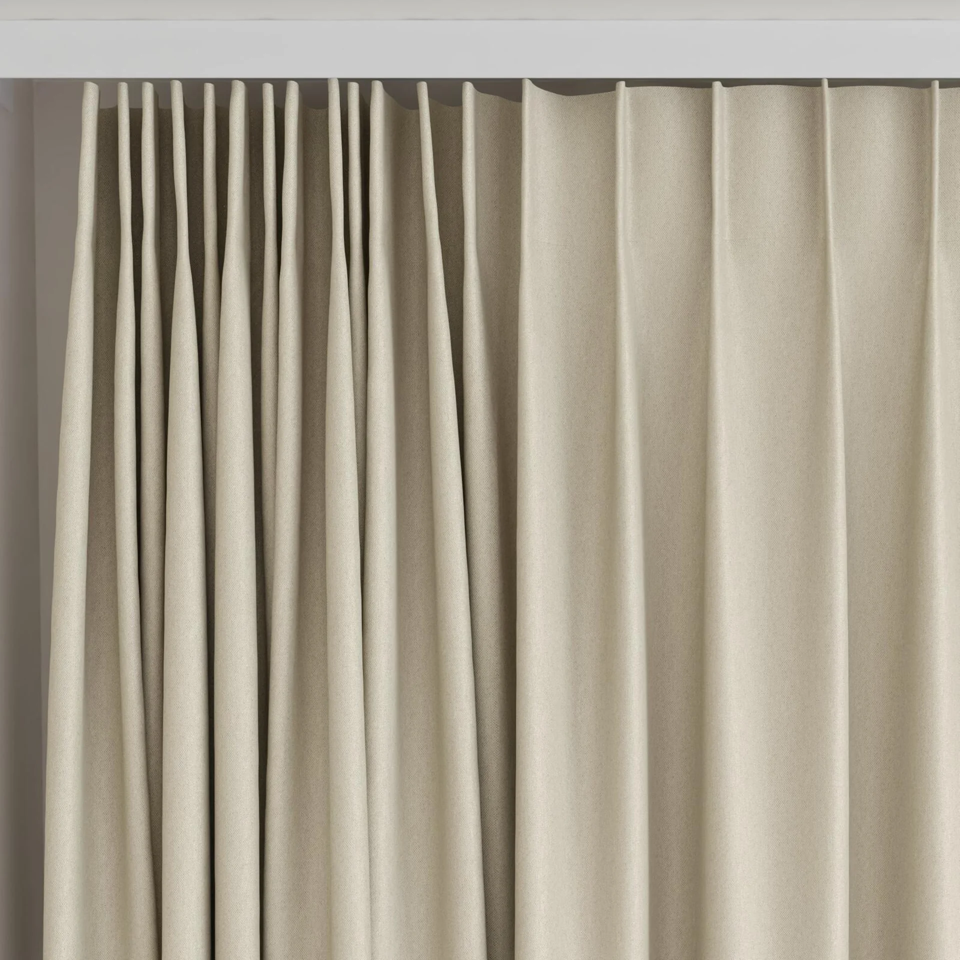 Top view of Woolskin Mushroom, on curtain rail