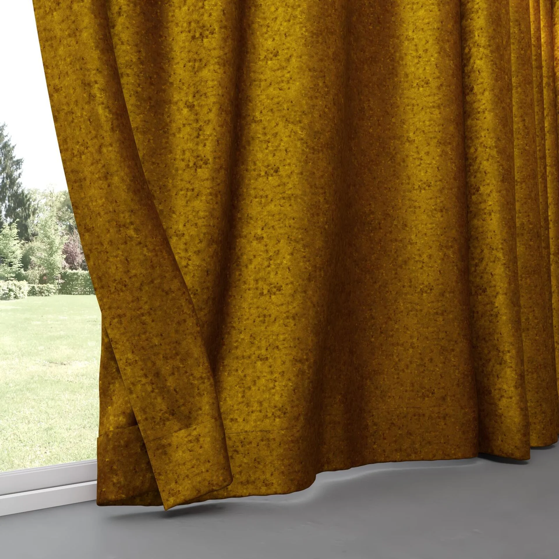 Bottom view of Opera Harvest, pinch pleat
