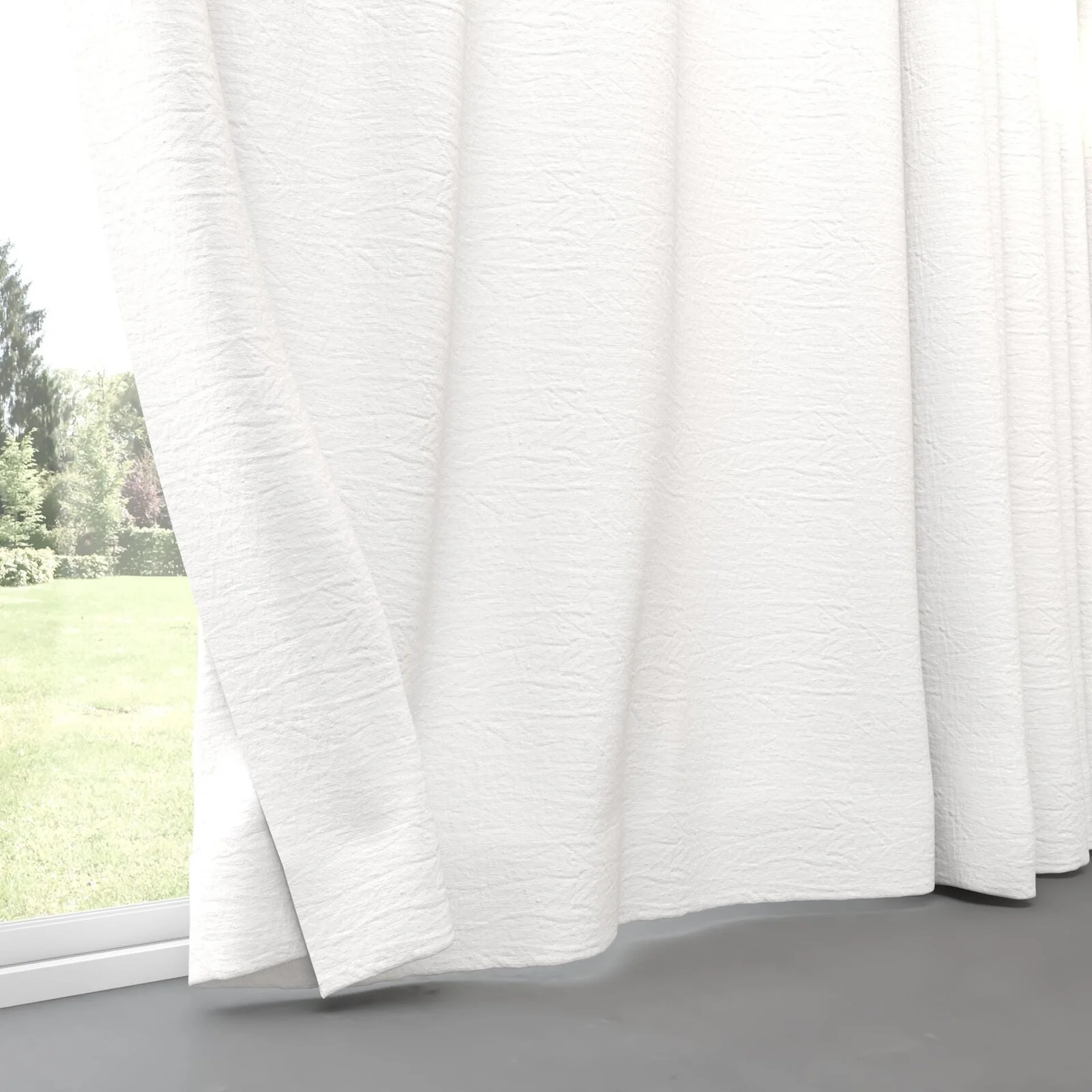 Bottom view of Obi Stonewash Ricepaper, pinch pleat