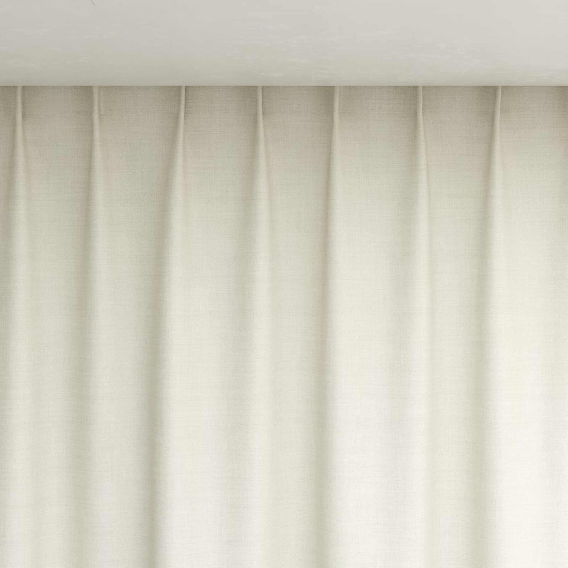 Top view of Keystone Ecru, pinch pleat