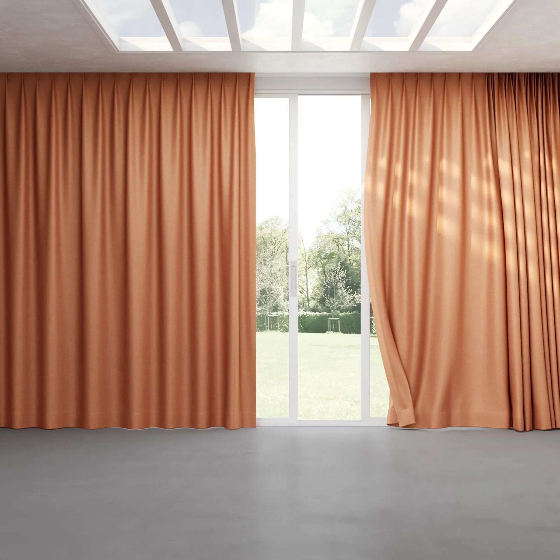 Full view of Tonto Spice, pinch pleat