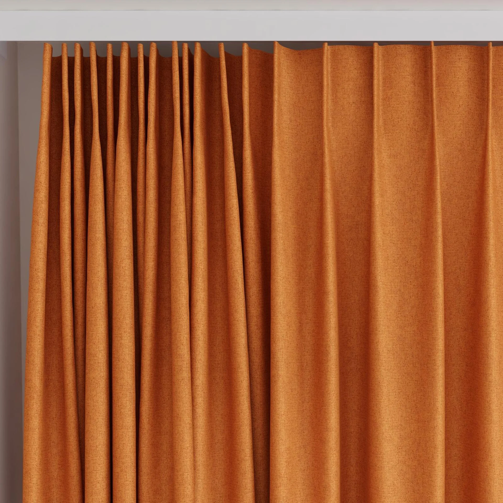 Top view of Liberate Mandarin, on curtain rail
