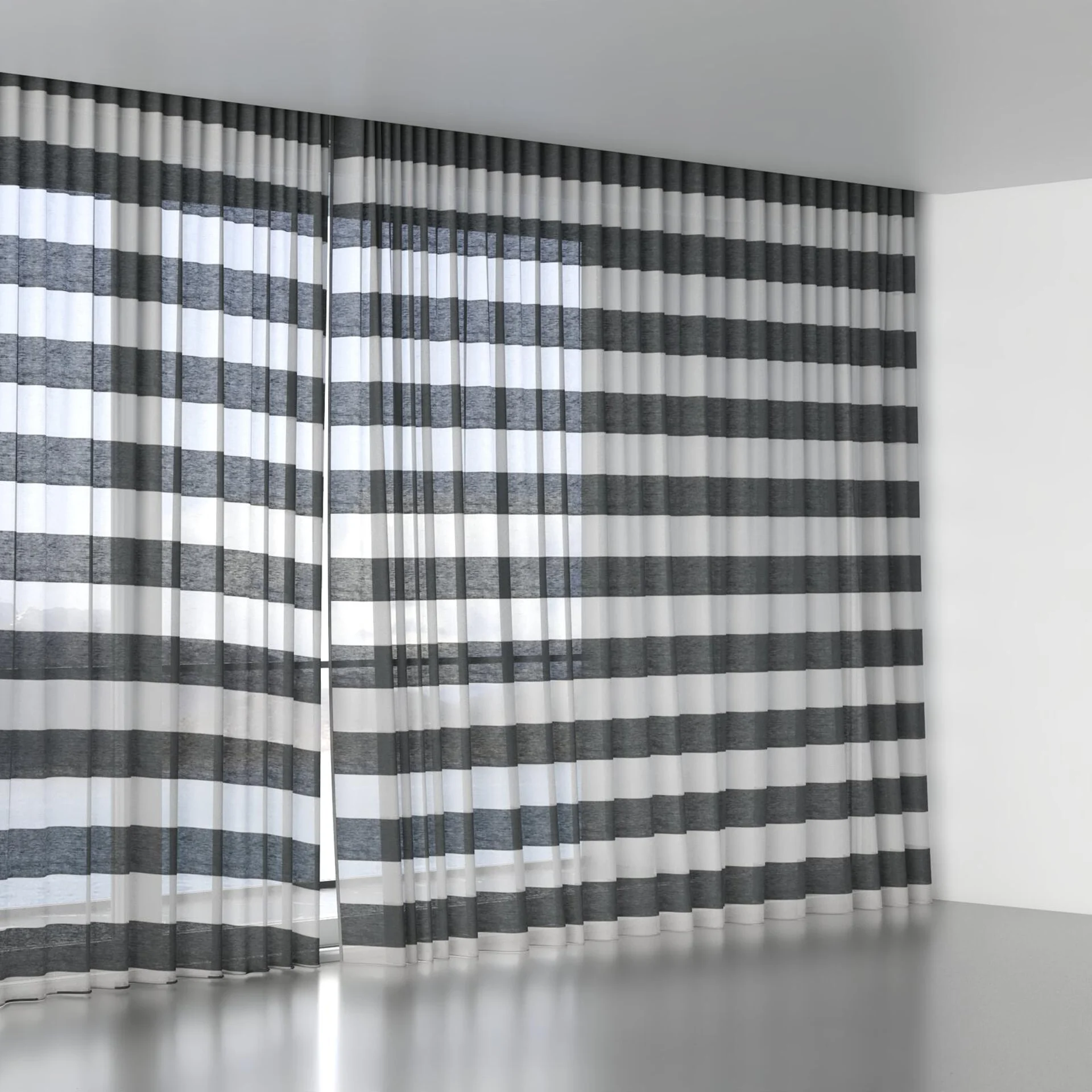 Full view of Long Beach Obsidian, wave pleat