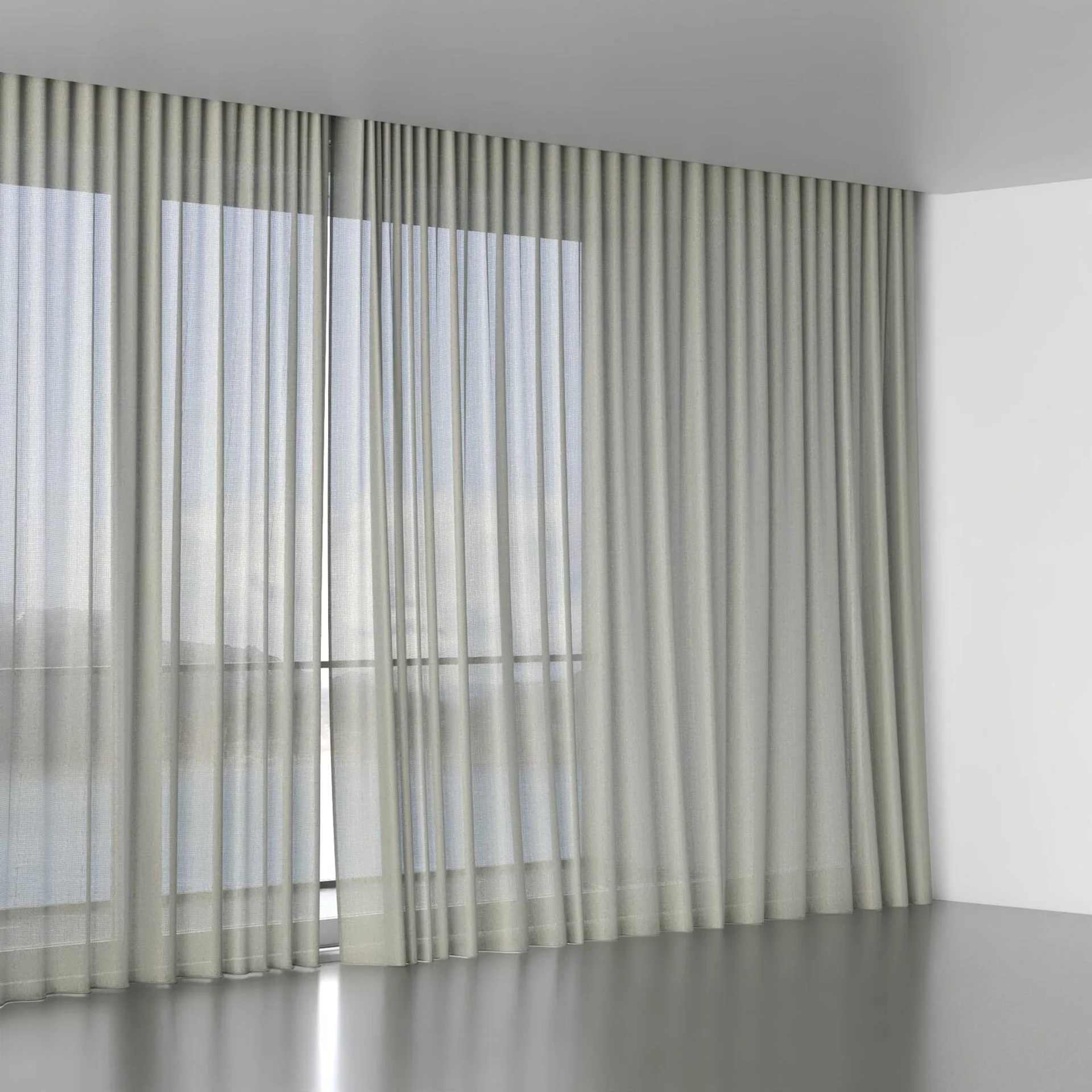 Full view of Twister Sage, wave pleat