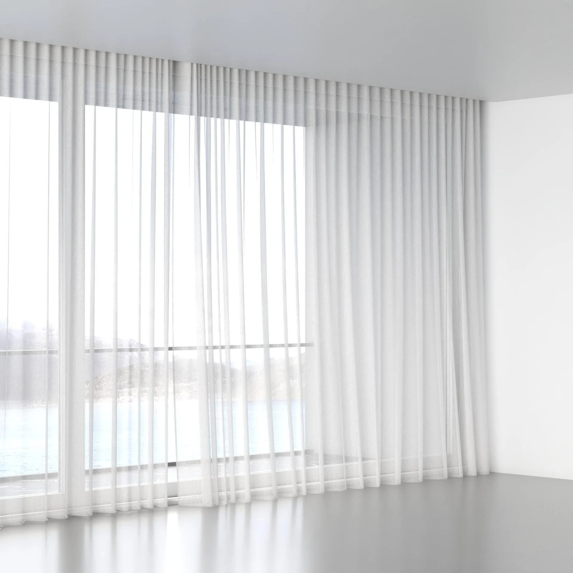 Full view of Refraction Natural, wave pleat