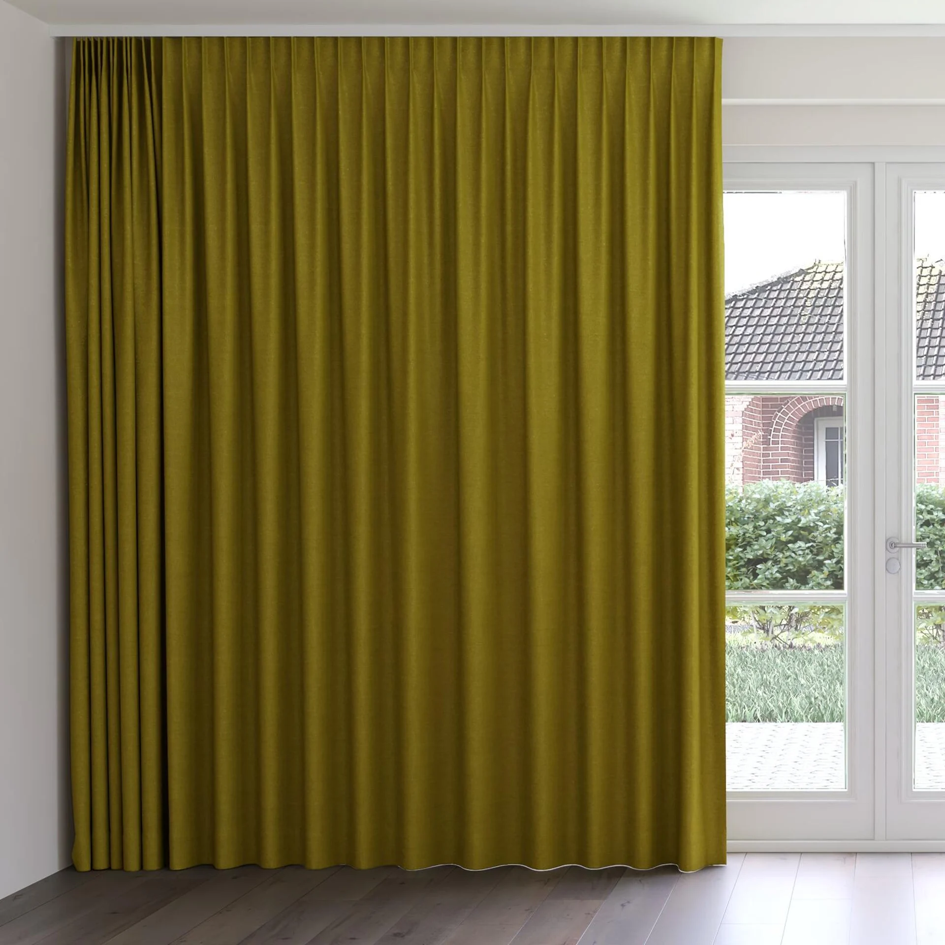 Front view of Drama Oasis, on curtain rail