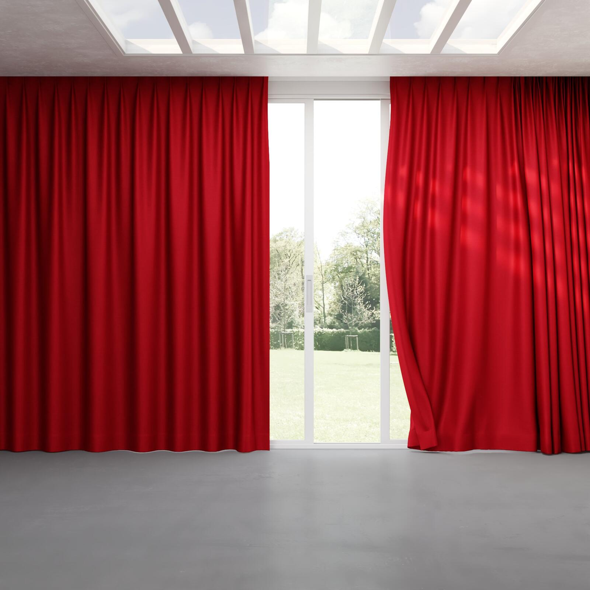 Full view of Provence Cerise, pinch pleat