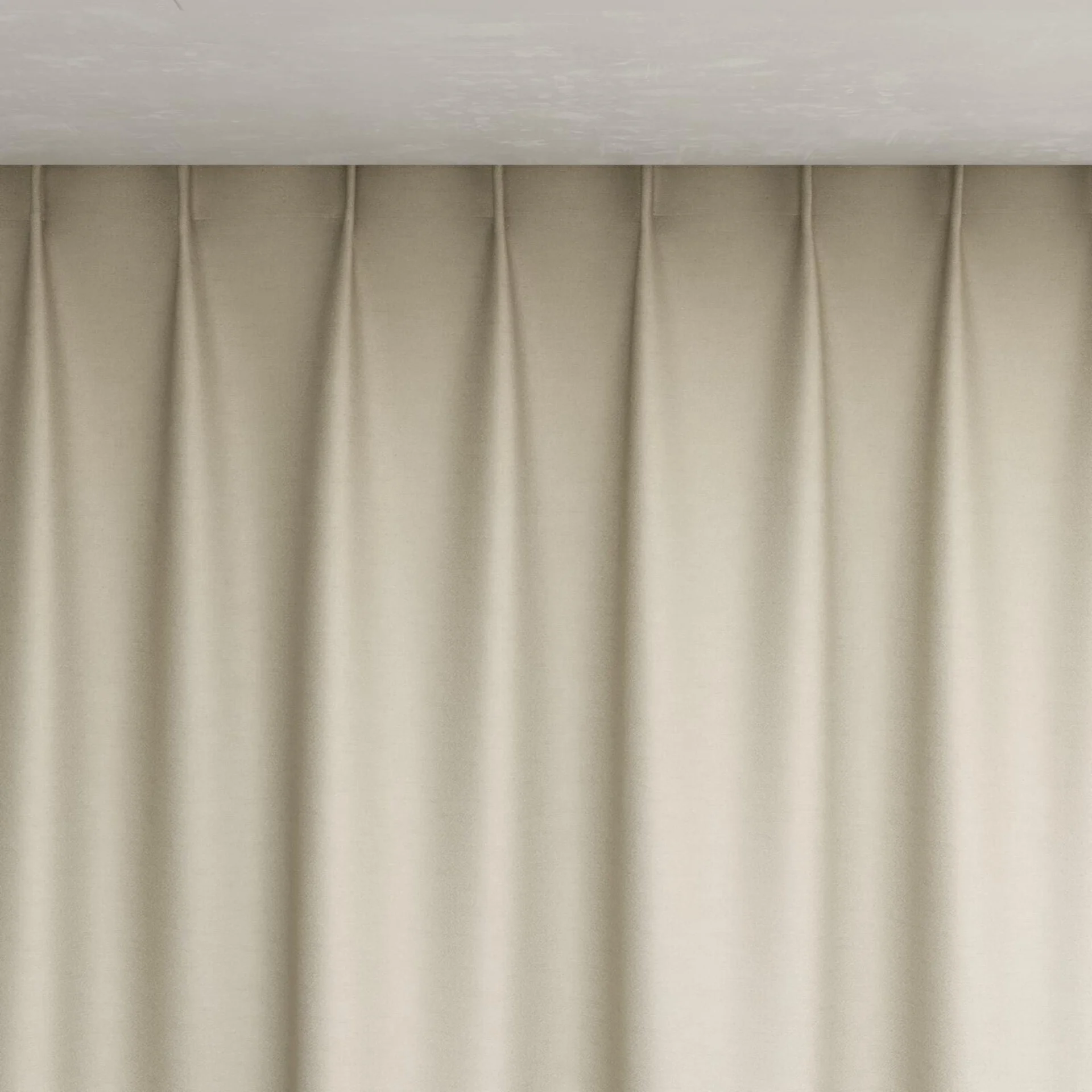 Top view of Eclipse FR Blackout Parchment, pinch pleat