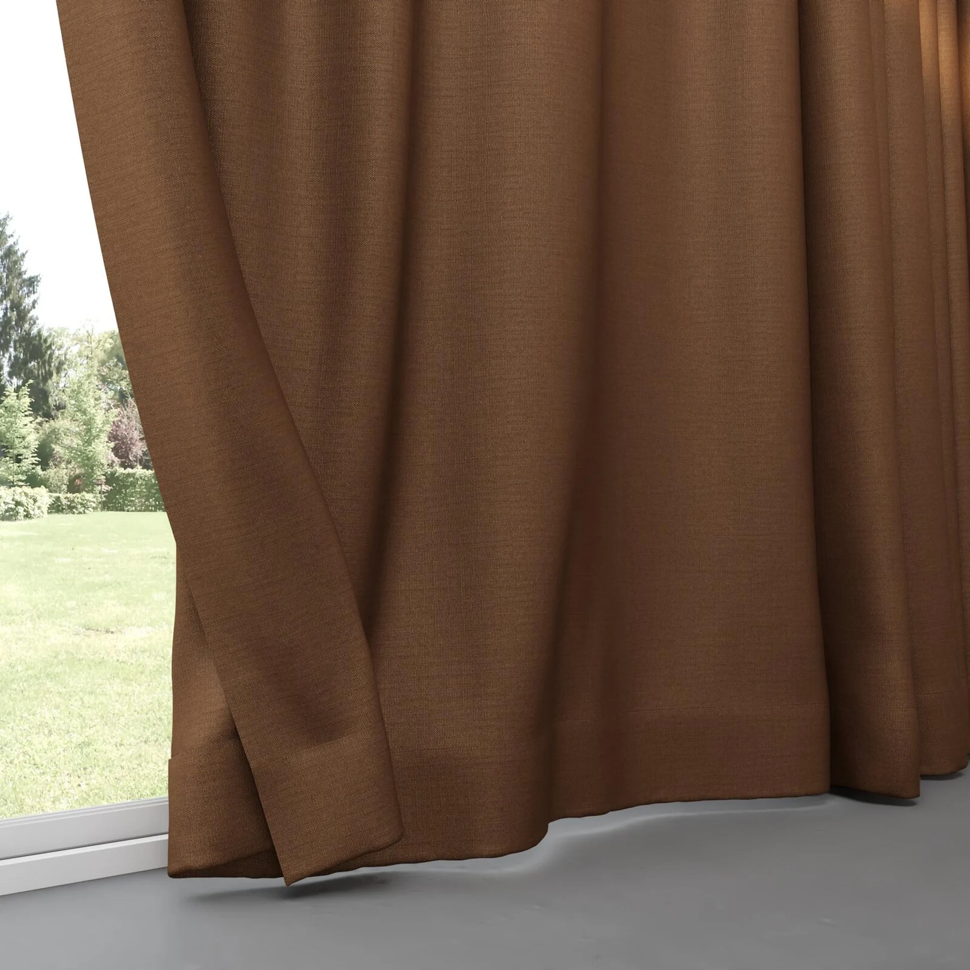Bottom view of Linex Maroon, pinch pleat