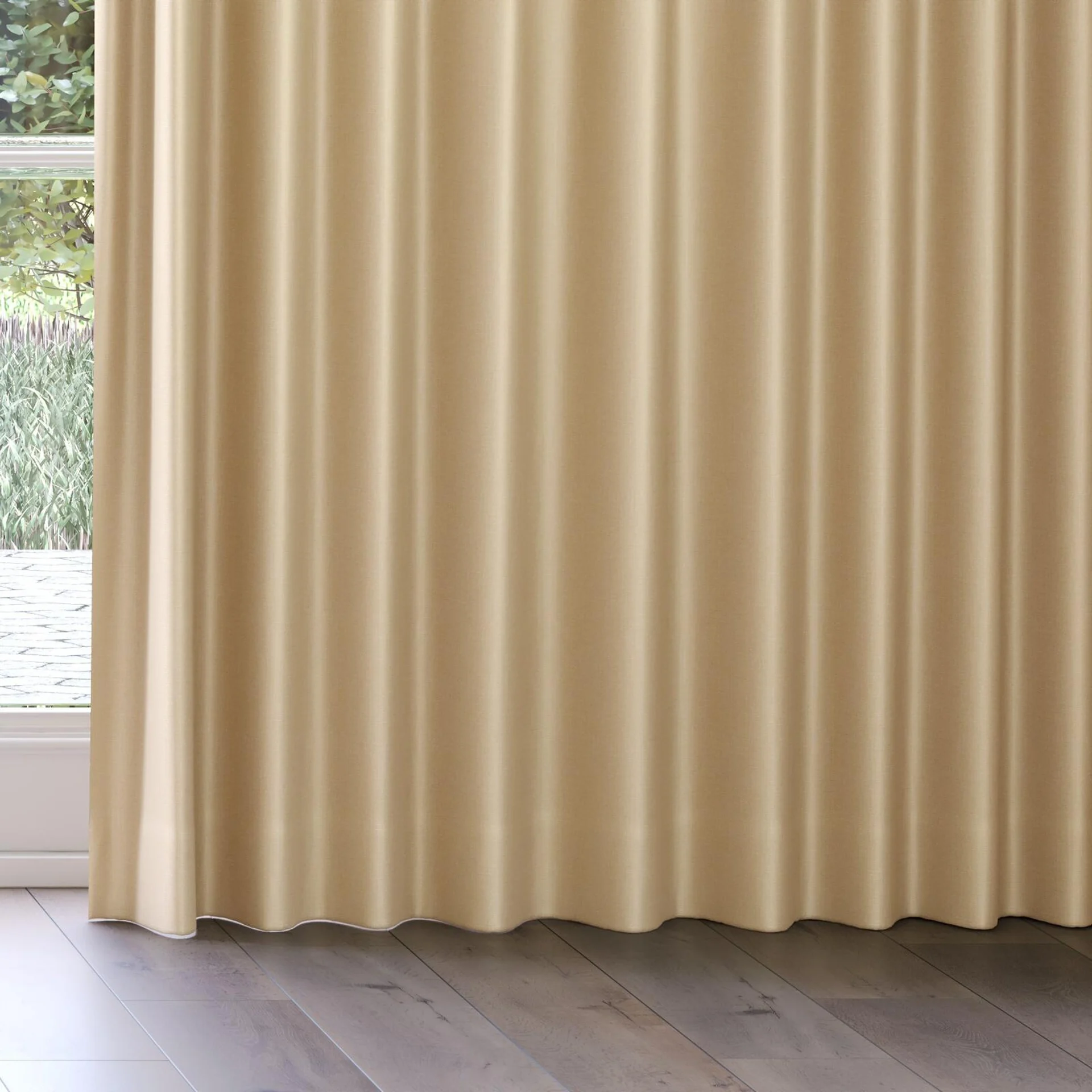 Bottom view of Stallion 2 UC Marzipan, on curtain rail