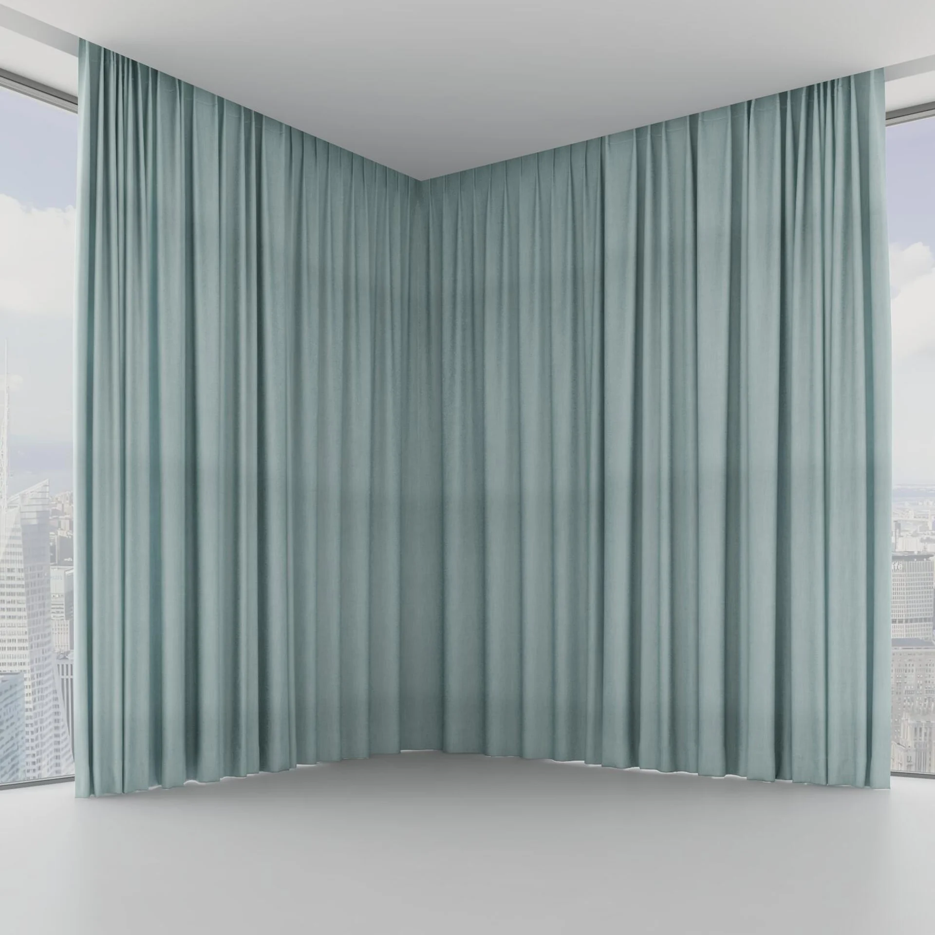 Front view of Lexicon Seafoam, on hidden rail